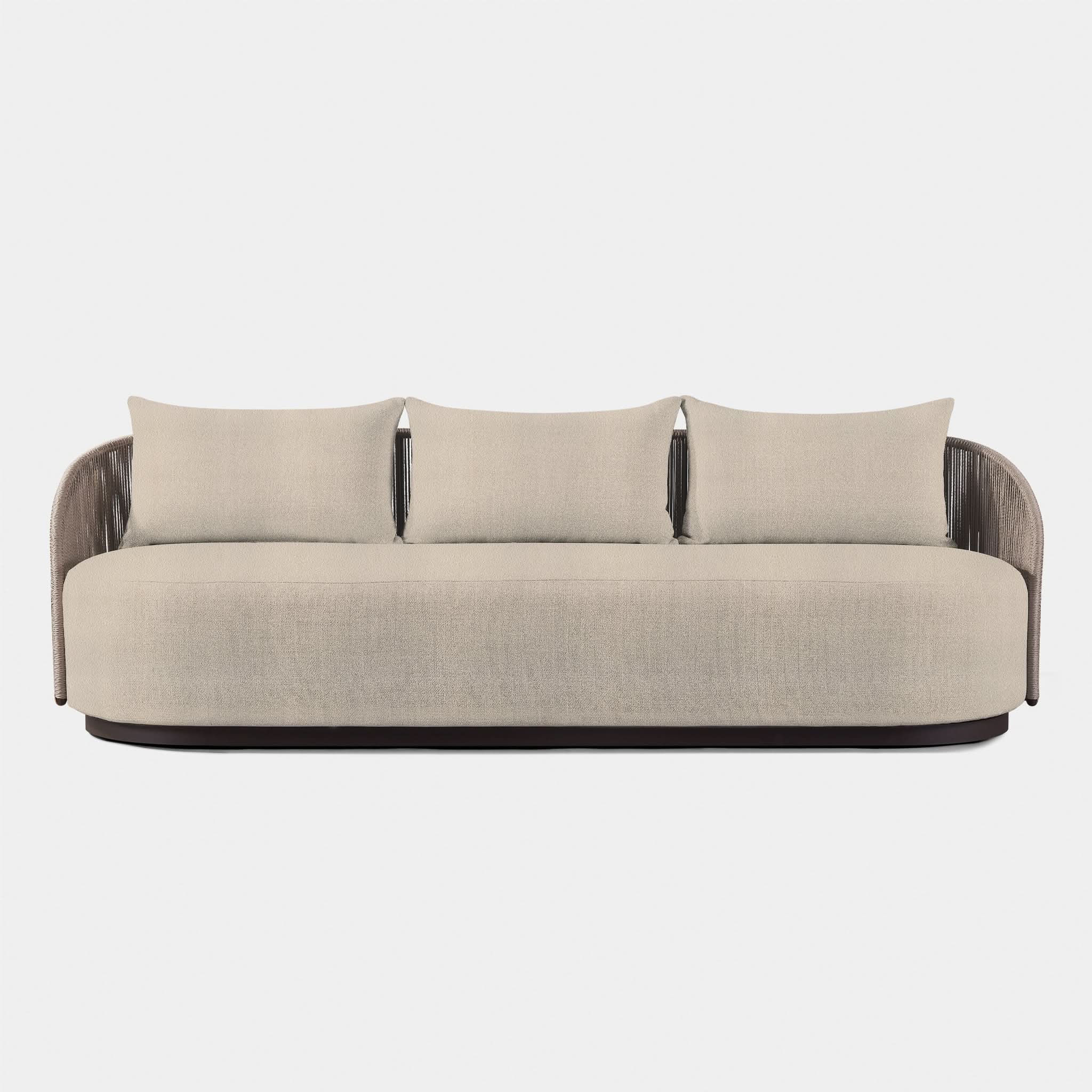 Modern Milan 3-Seater Sofa - Comfortable Fabric Couch for Living Room, Lounge & Family Room - Stylish Home Furniture for Small Spaces & Apartments