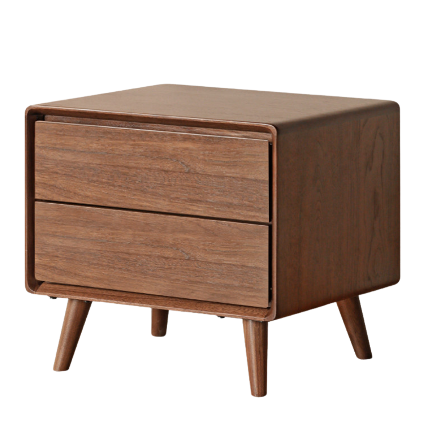 19.6x13.8x18.5 inch / 50x35x47cm / Rich Dark Walnut color / North American black walnut bedside table