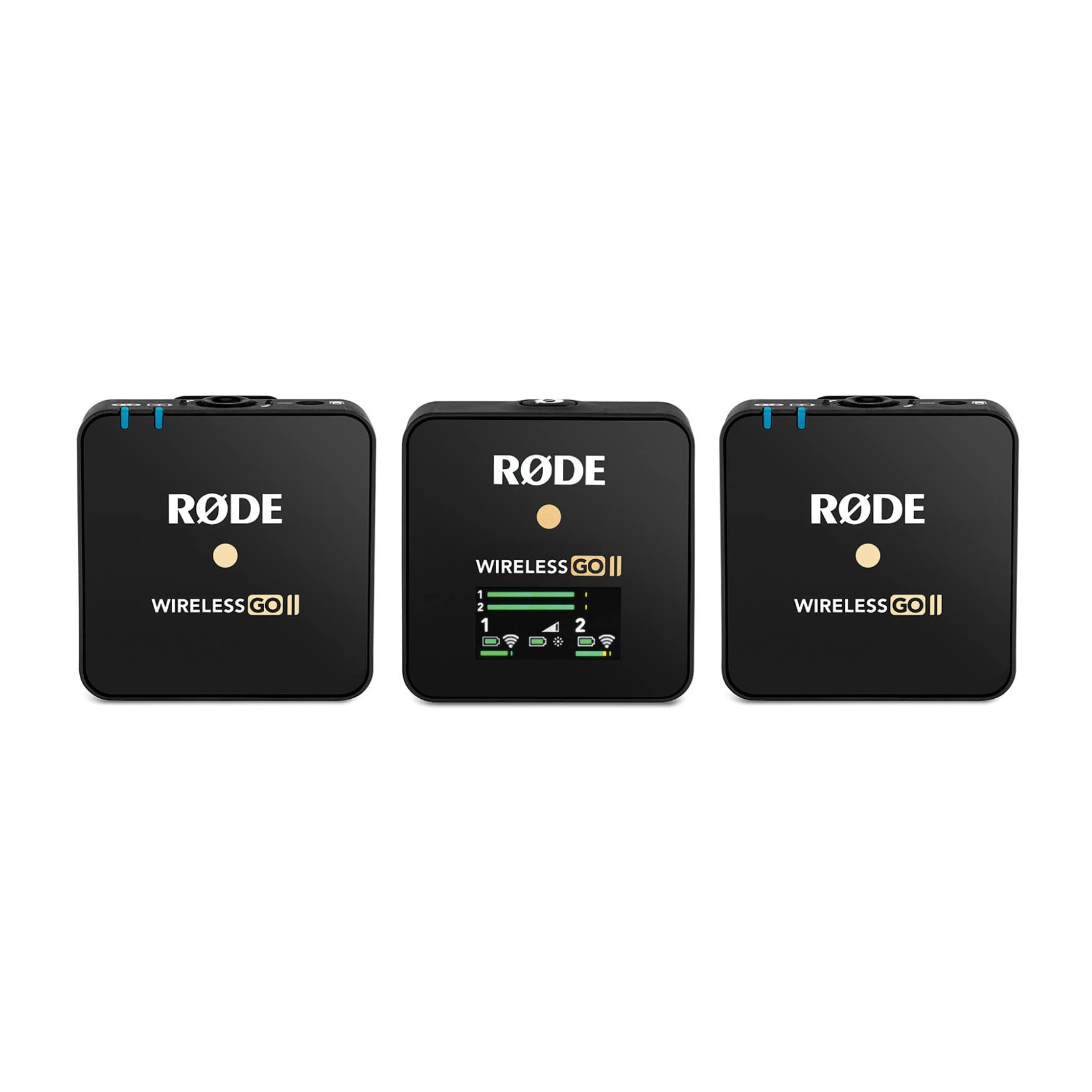 Rode Wireless GO II Dual-Channel Wireless Microphone System with 2 Omnidirectional Lavalier Mics - Compact Clip-On Mic for YouTube, Vlogging, Interviews & Live Streaming (3-Piece Bundle)