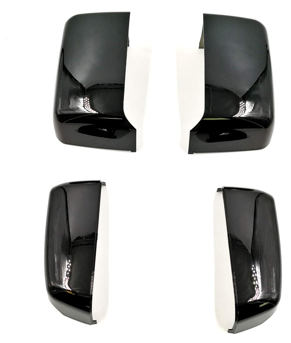Custom Painted Glossy Black Skull Mirror Cover Caps - OE Replacement for 2014-2019 Chevy Silverado & GMC Sierra - Towing Mirrors Upgrade for Pickup Trucks - Perfect for Off-Roading, Towing & Custom Truck Accessories
