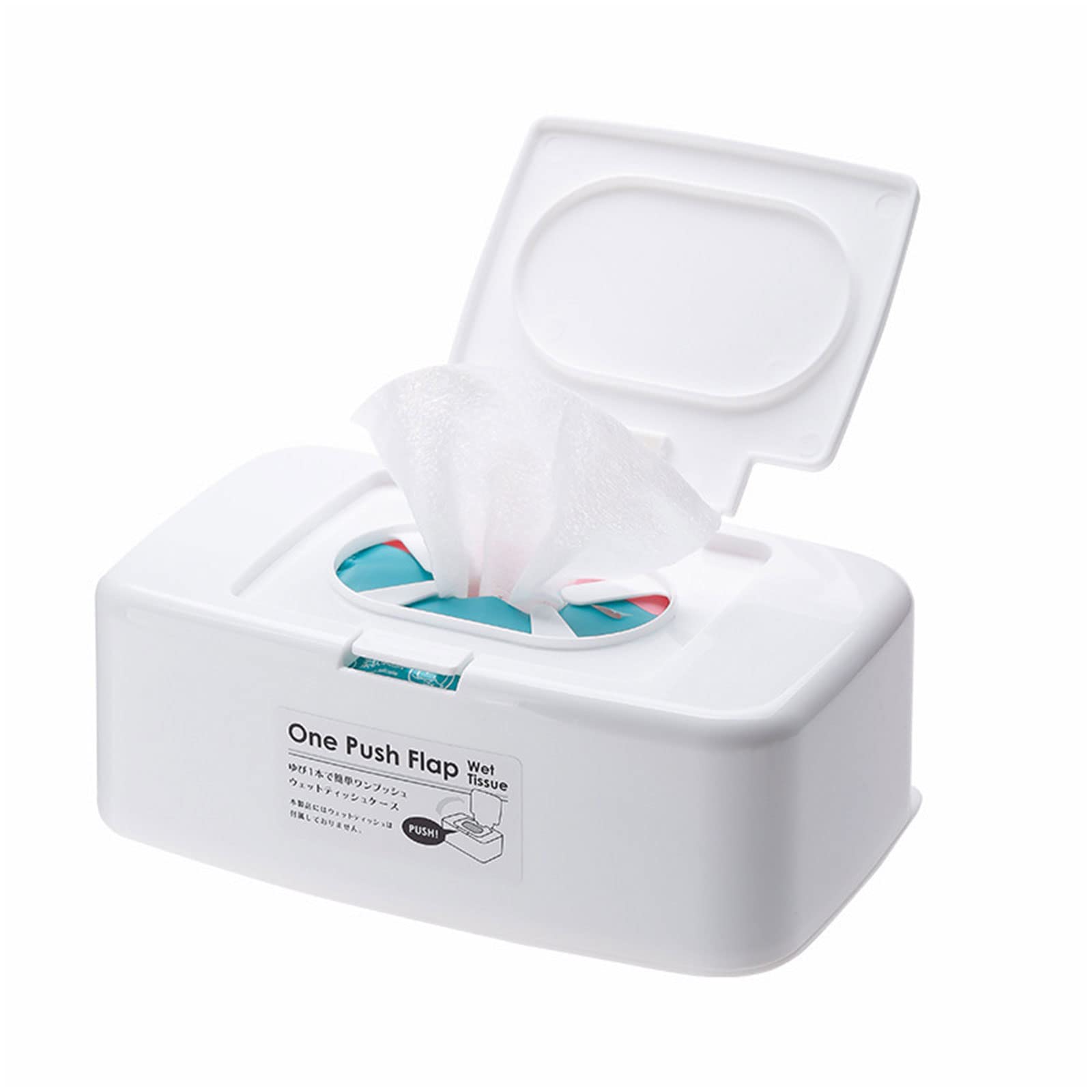 Push Button Wet Wipes Storage Box - Leak-Proof Container for Home, Office, Baby & Kitchen Use | Organize Tissues, Napkins & Cleaning Wipes | Perfect for Diaper Changing, Makeup Removal & Surface Cleaning