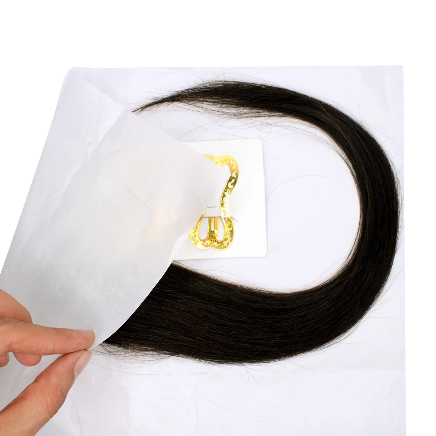 Majik Human Hair Side Cover Up Patch Extension For Women - 14 Inch Natural Brown Hair Topper - Set of 2 Pieces with Free Hair Clips - Perfect for Thinning Hair & Instant Volume - Great for Daily Wear, Parties & Special Occasions