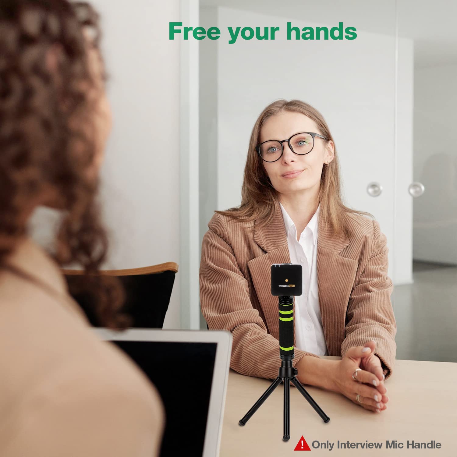 SUNMON Wireless Microphone Handle Adapter for RODE Wireless Go & Go 2 - Compatible with Interviews, Hosting, Live Streaming, YouTube Videos & Podcasting