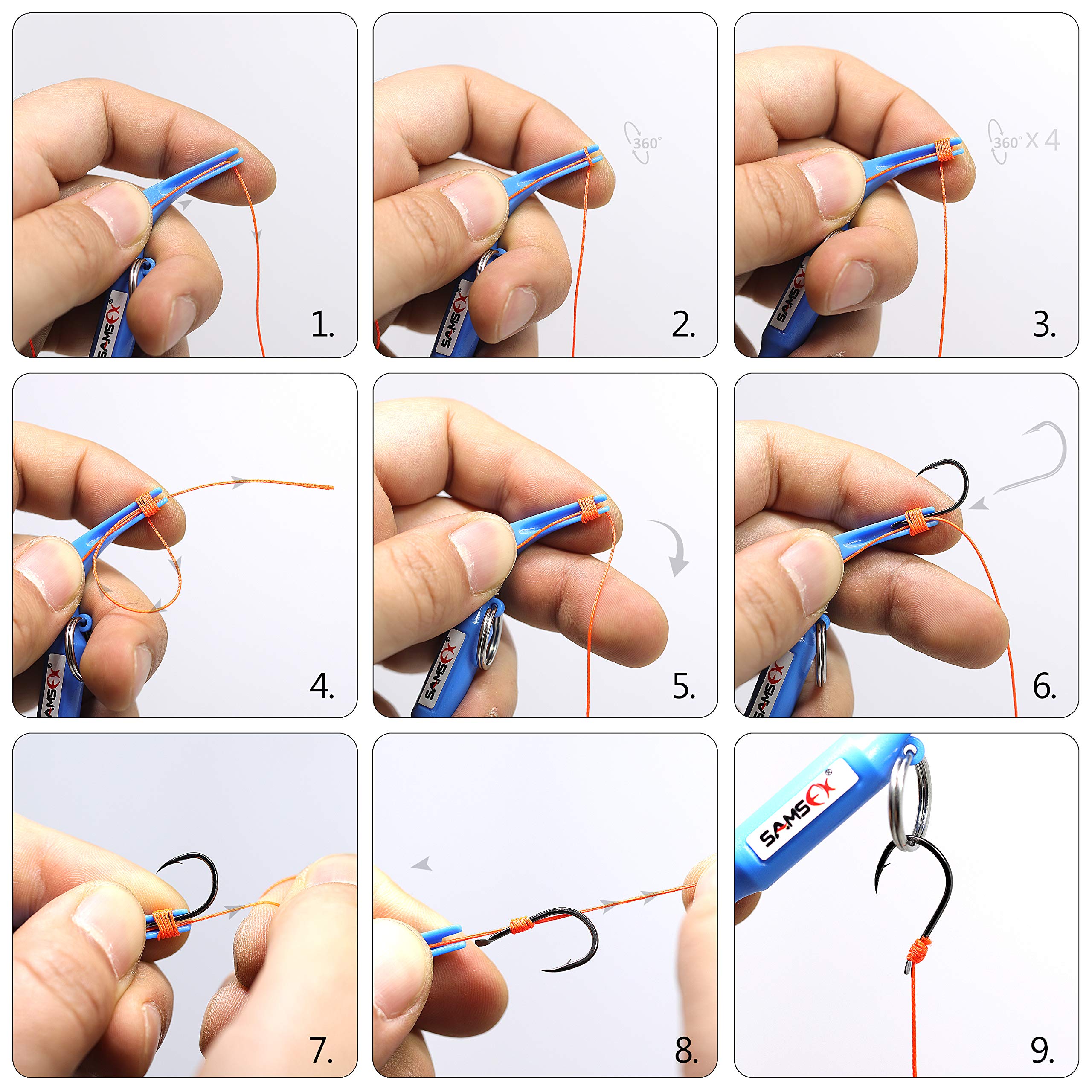 Professional Fishing Hook Remover Tool - Quick & Safe Extractor with Built-in Loop Tyer, Knot Tying Tool & Hook Sharpener - Perfect for Fly Fishing, Bass Fishing & Outdoor Adventures