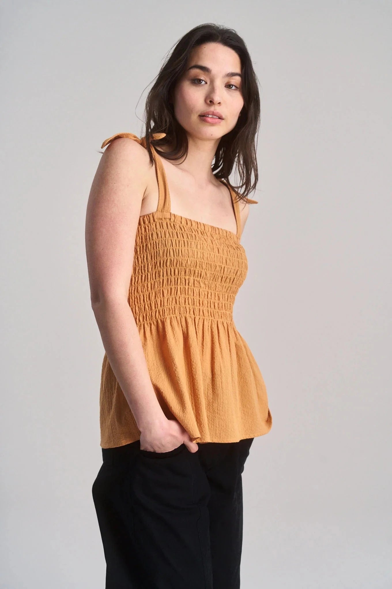 Gaia Women's Cheesecloth Vest - Breathable Summer Cover Up, Boho Beachwear in Orange | Perfect for Beach, Pool, and Music Festivals