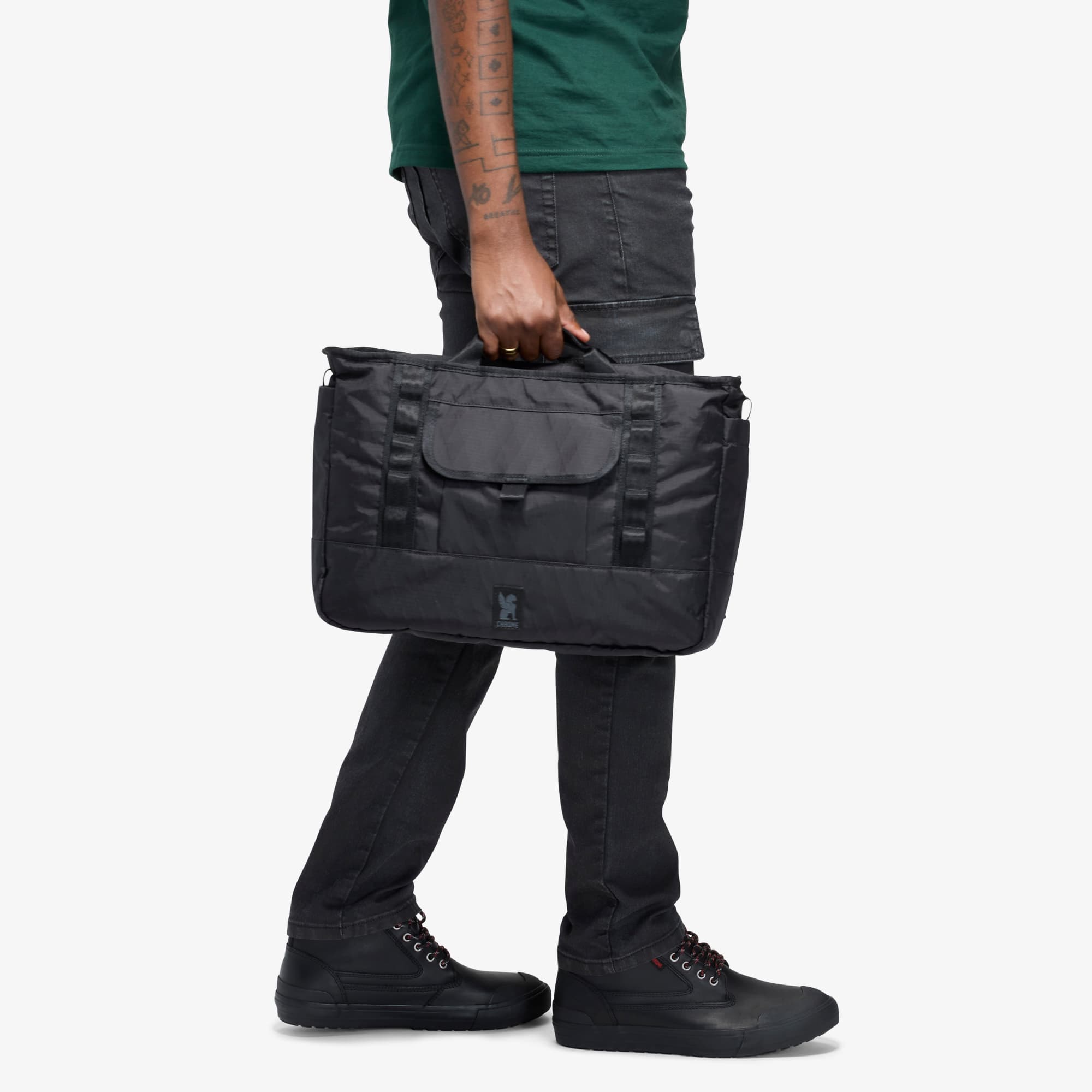 Midtown 20L Waterproof Messenger Bag for Men - Durable Laptop Shoulder Bag with USB Charging Port - Perfect for Commuting, Travel & Business (Black)