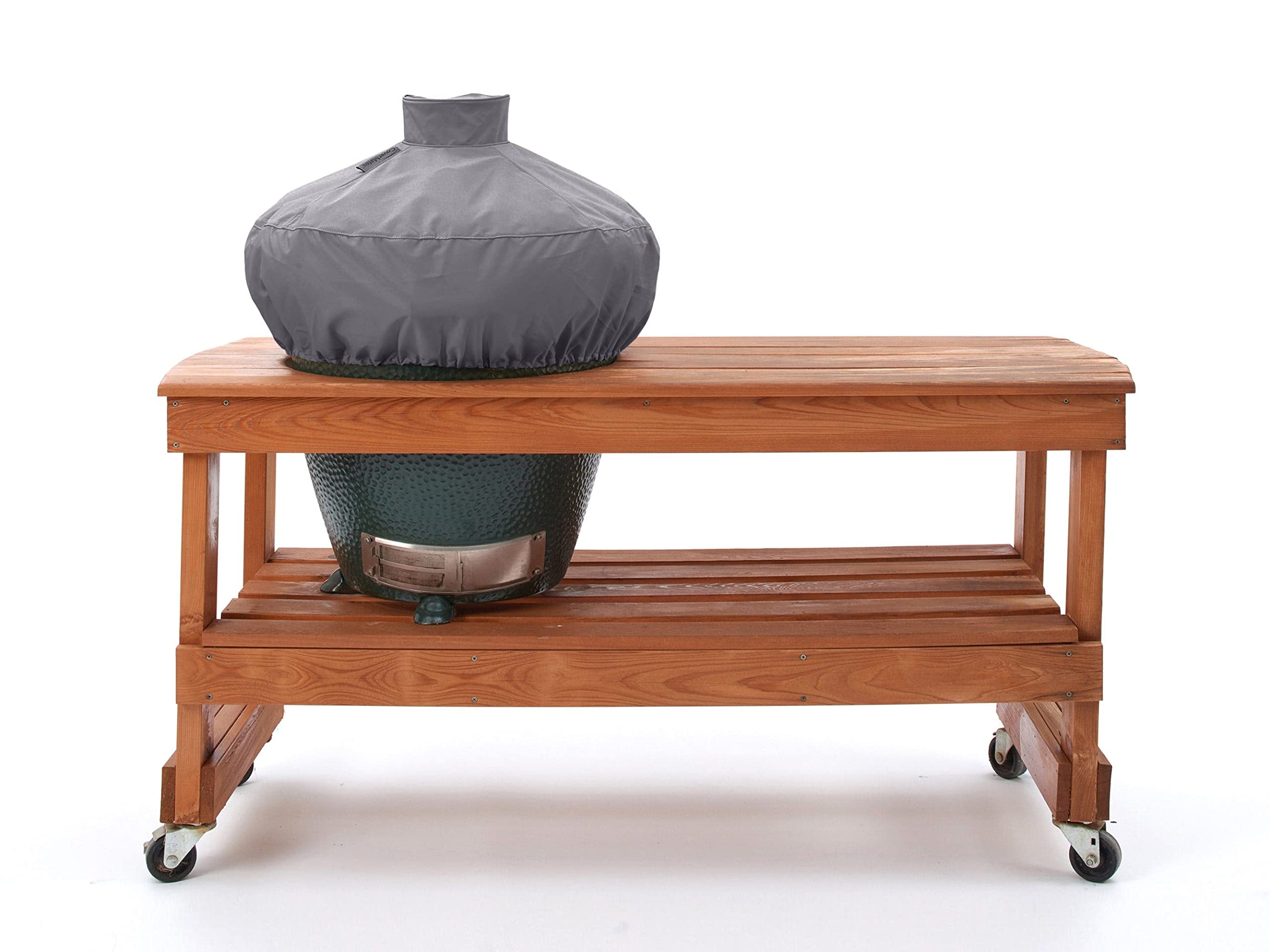 Kamado Dome Grill Cover - Heavy Duty Weatherproof Polyester with Elastic Hem & Buckle Strap - Fits Most Charcoal Grills - Perfect for Outdoor BBQ, Patio, and Backyard Cooking