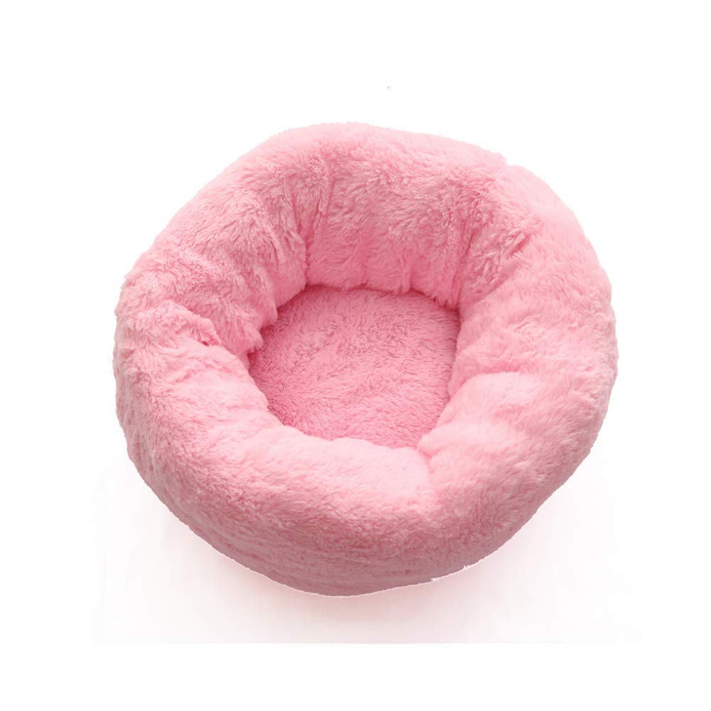 Luxury Fluffy Plush Round Pet Bed for Cats & Dogs - Self-Warming Donut Cushion with Orthopedic Support & Faux Fur - Improved Sleep & Joint Relief - Perfect for Bedrooms, Living Rooms & Pet Carriers (50