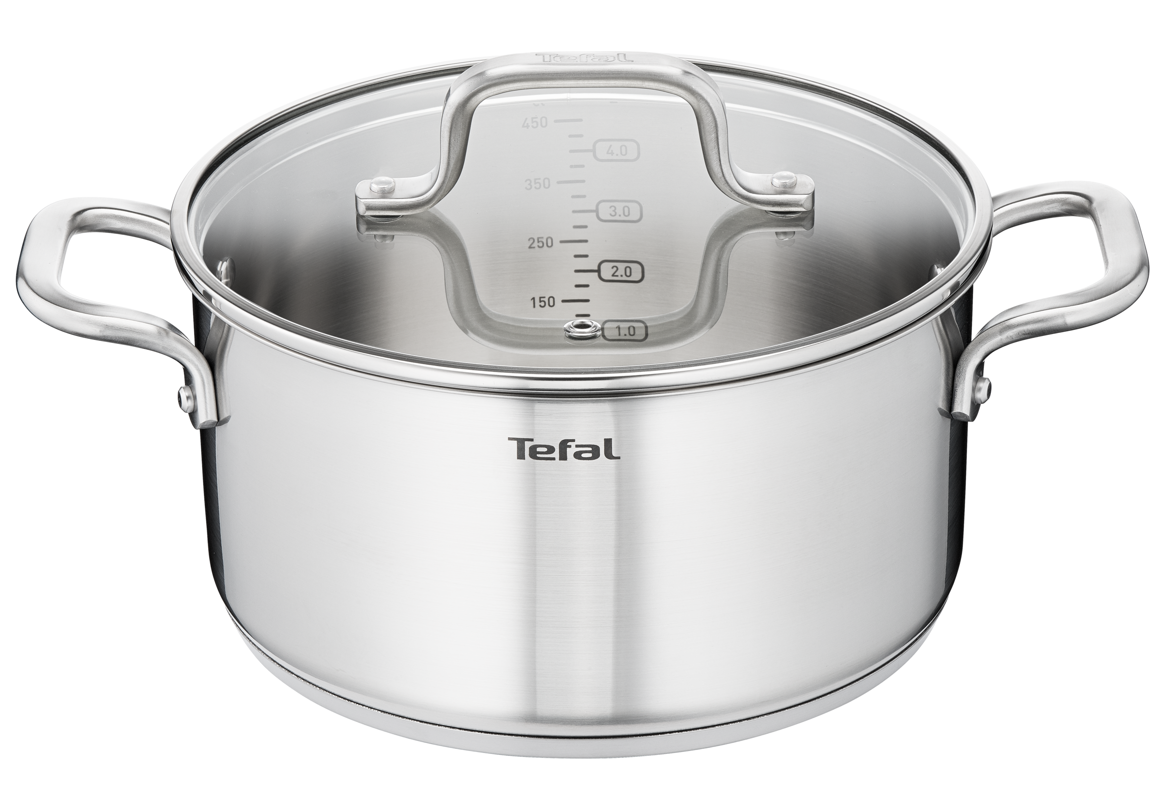 Tefal Virtuoso Induction Stainless Steel 4-Piece Cookware Set – Nonstick Pots and Pans for Gas, Electric & Induction Stovetops – Perfect for Frying, Boiling & Everyday Cooking