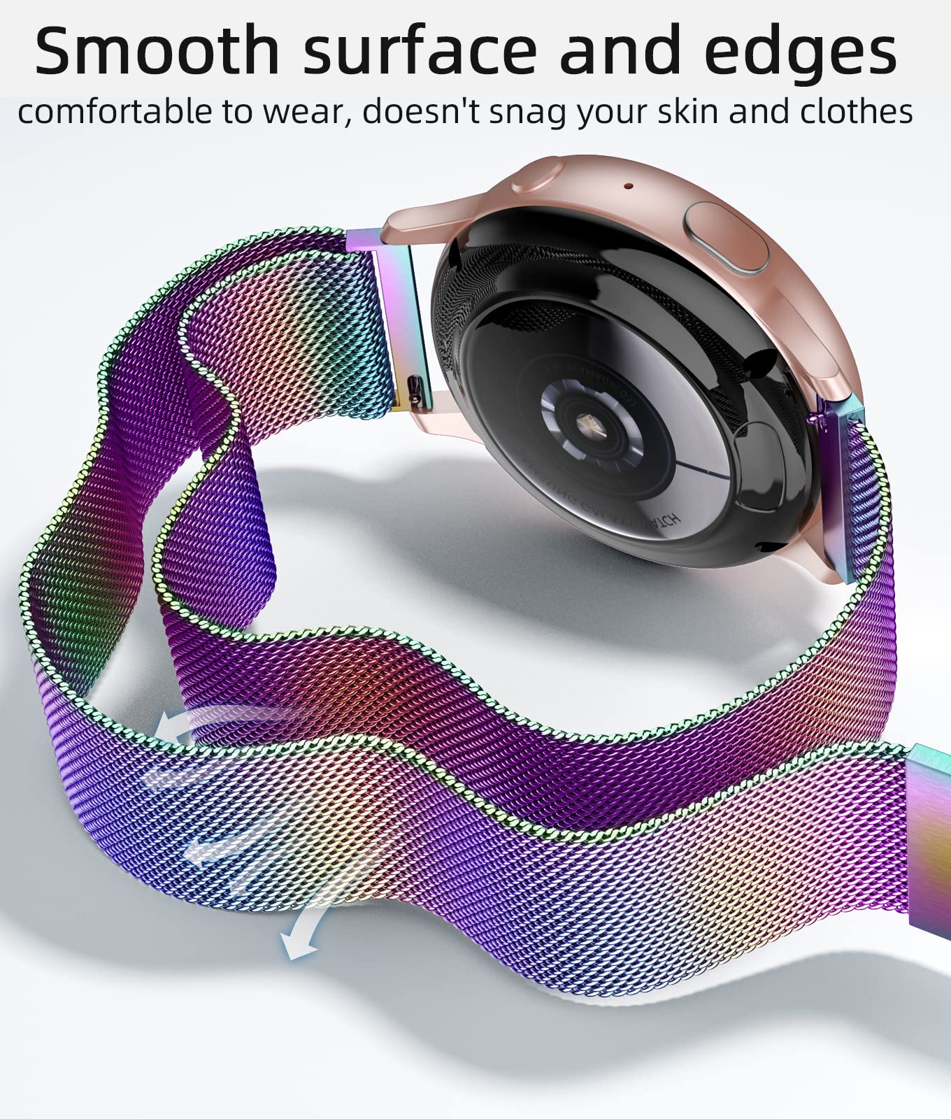 PIOWNN 20mm Metal Strap for Samsung Galaxy Watch 4/5/6 - Fashion & Durable for Workout & Daily Use