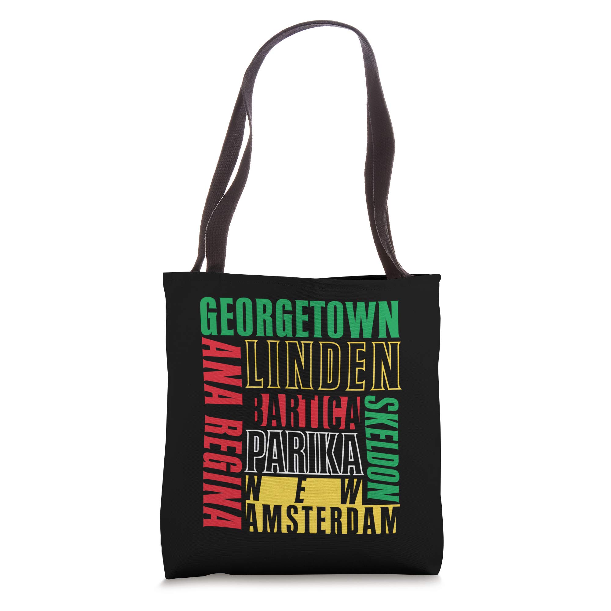 Stylish Cities of Guyana Tote Bag - Durable & Lightweight Cotton Shopping Bag for Travel, Beach & Everyday Use