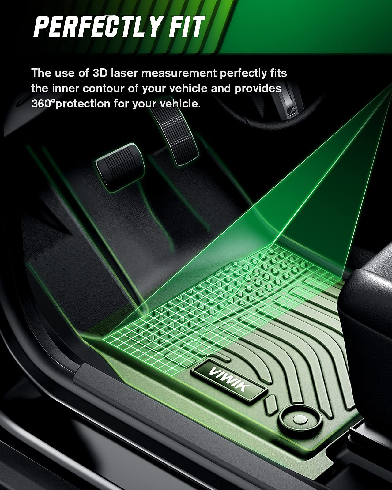 Premium All-Weather Floor Mats for Toyota Camry 2018-2024 (Excluding Hybrid) - Custom Fit Front & Rear Car Floor Liners, Odorless Non-Slip Protection - Perfect for Daily Commutes, Road Trips & Winter Driving