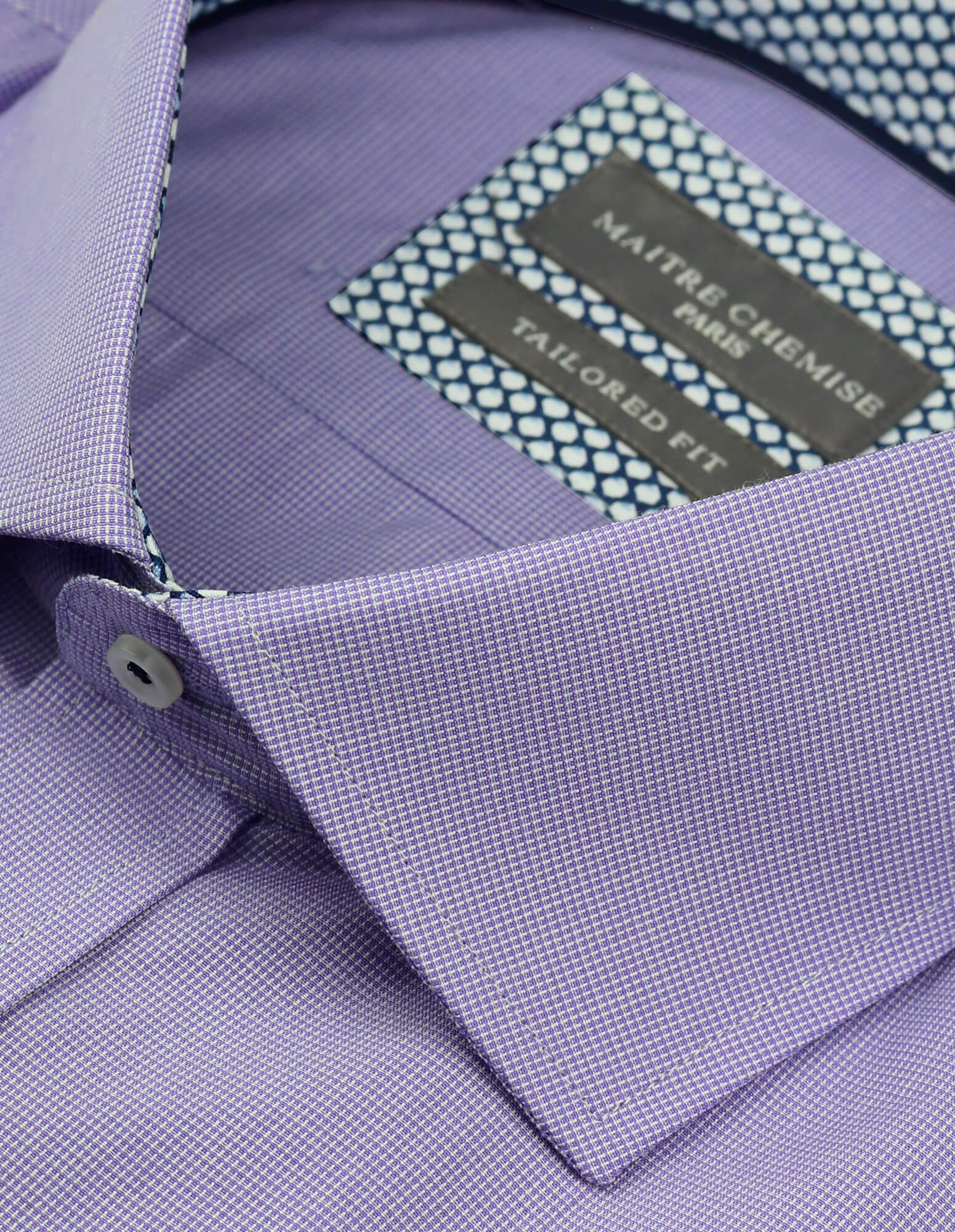 Maitre Chemise Rouen Textured Casual Shirt for Men - Stylish Purple Button Down Shirt | Perfect for Office, Business Meetings & Smart Casual Outfits
