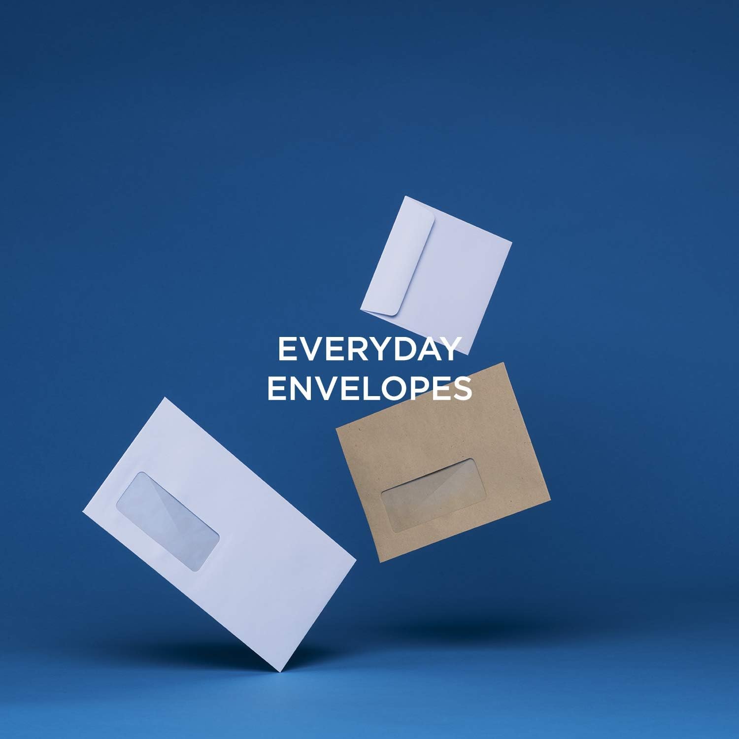 Premium 190 x 190 mm (7.5 x 7.5 in) 100 GSM Square Peel & Seal Envelopes - White Self-Adhesive Mailing Pouch - Pack of 500 for Business, Invitations, Greeting Cards & Documents Mailing