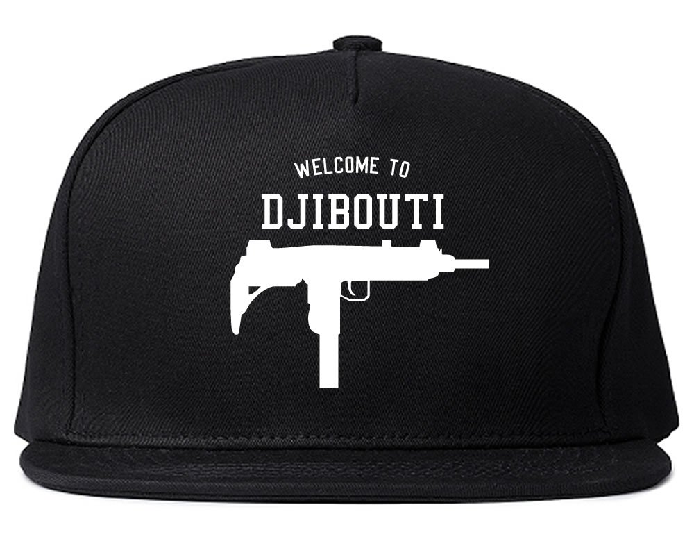 Kings Of NY Welcome to Djibouti Uzi Machine Guns Country Snapback Hat - Hip Hop Streetwear Cap for Men & Women - Perfect for Concerts, Rap Events and Urban Fashion