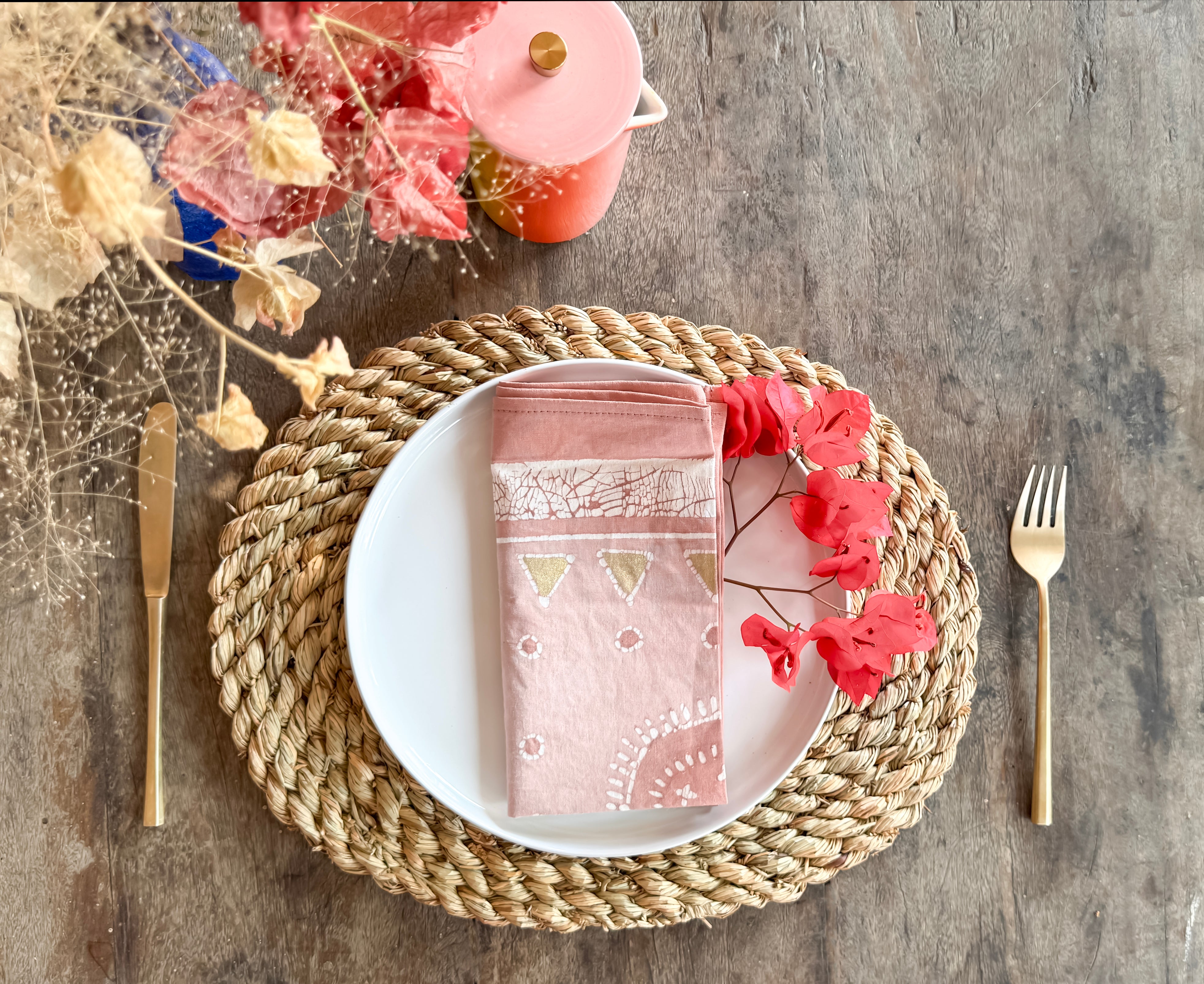 Kuosi Peachy Pink Napkins Set - 20 Pack Premium Linen Dinner Napkins for Valentine's Day, Wedding, Anniversary & Romantic Dinner Party Decorations