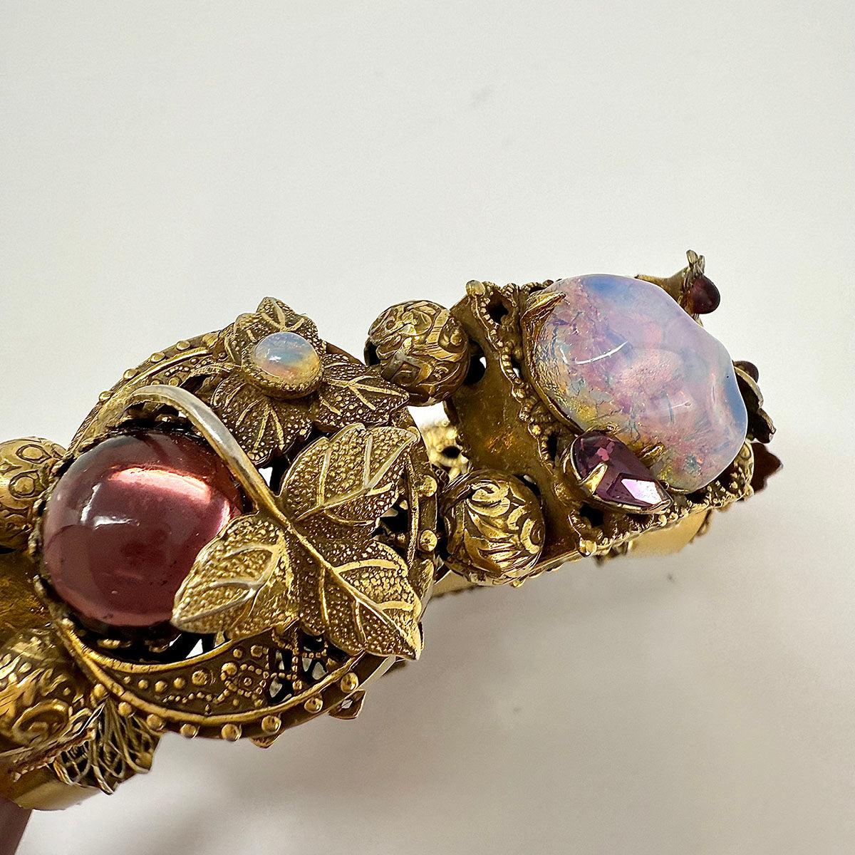 Victorian Opalized Amethyst Chunky Stone Bracelet for Women - Elegant Boho Jewelry for Parties, Weddings & Everyday Wear