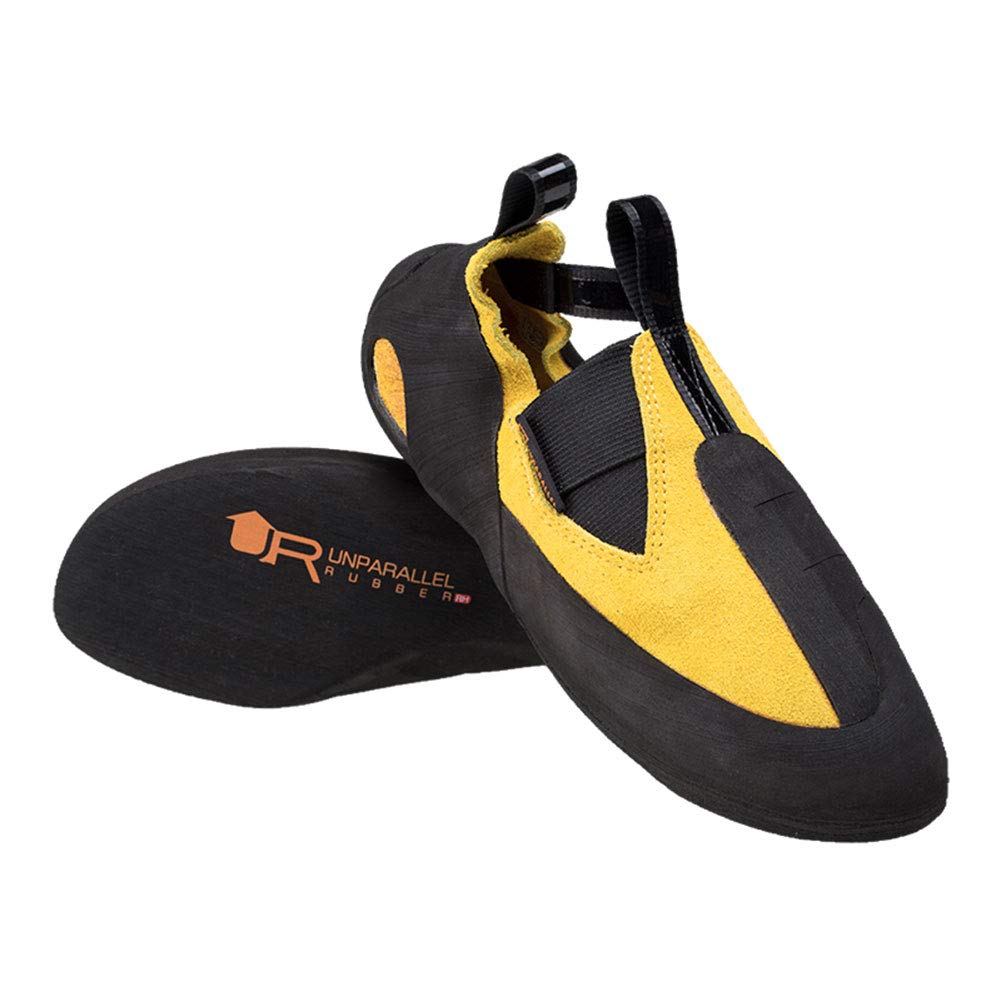 Up Moc Slip-On Shoes for Men - Black/Yellow - Size 7.5 | Comfortable Loafers for Casual Wear, Office & Travel | Breathable & Lightweight Design