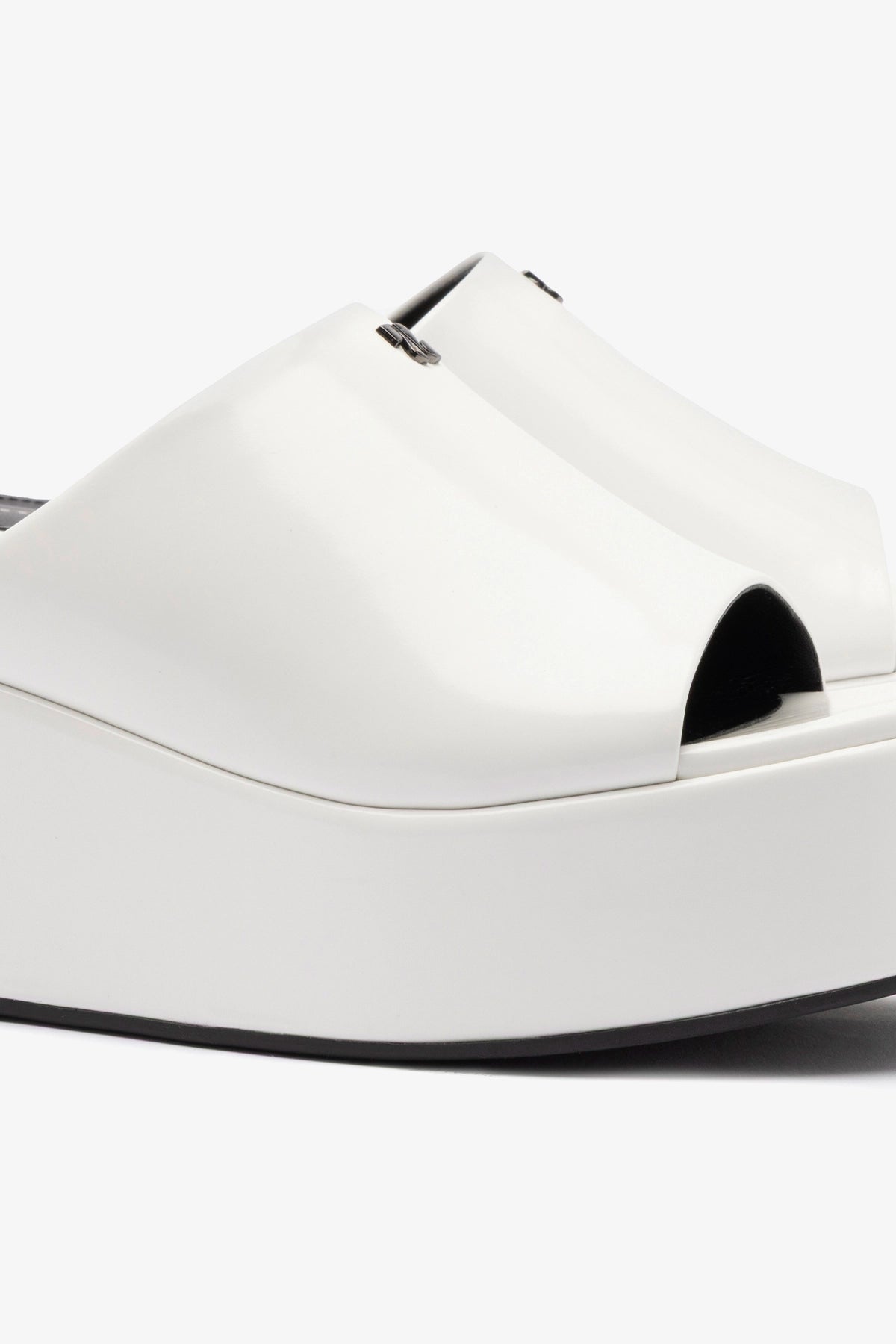 Charli Box Mule Women's White Leather Slip-On Shoes - Comfortable Casual Loafers for Work, Office & Everyday Wear