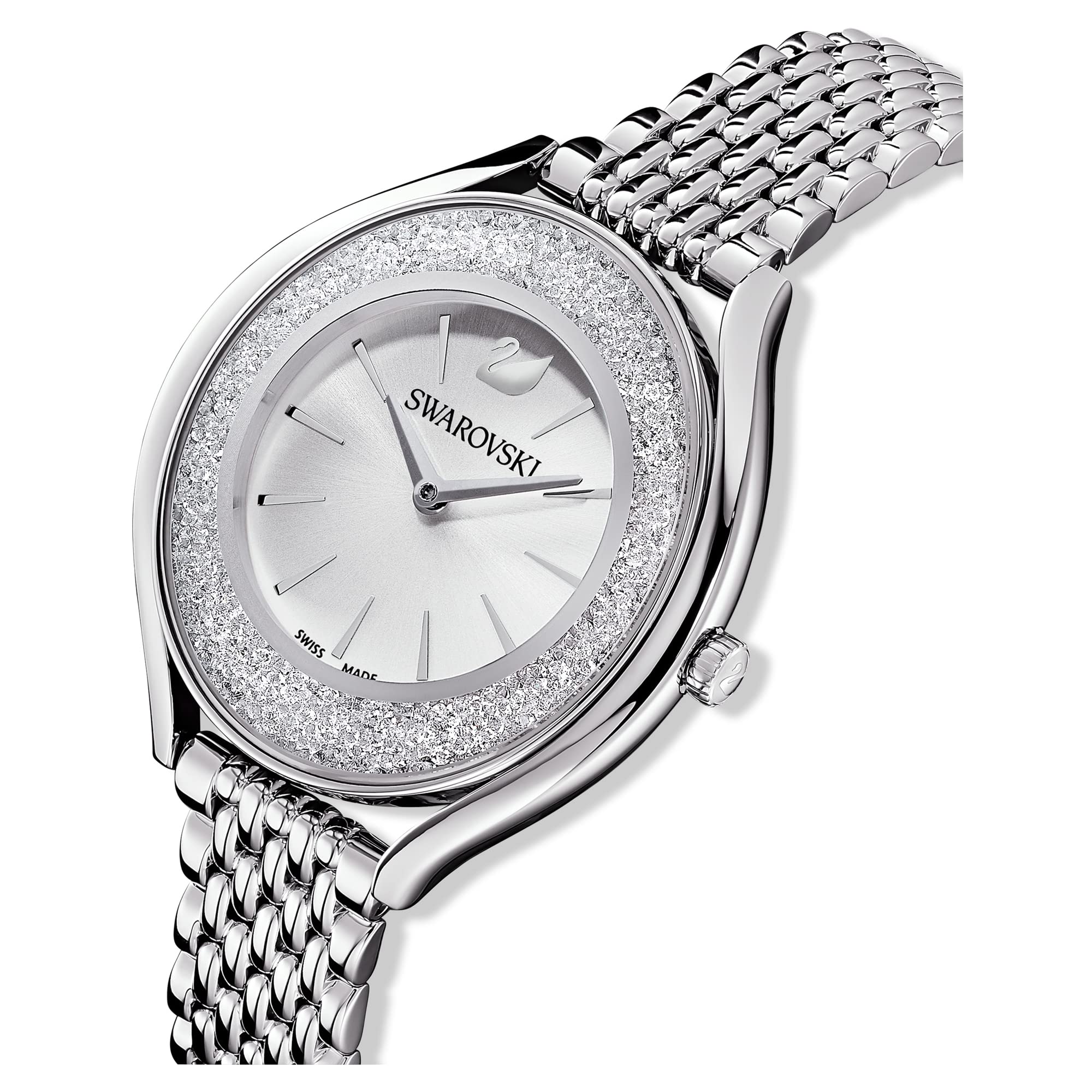 Swarovski Crystalline Glam Watches for Women - Luxury Crystal Watch with Rhinestones, Elegant Dress Watch for Party, Wedding & Special Occasions