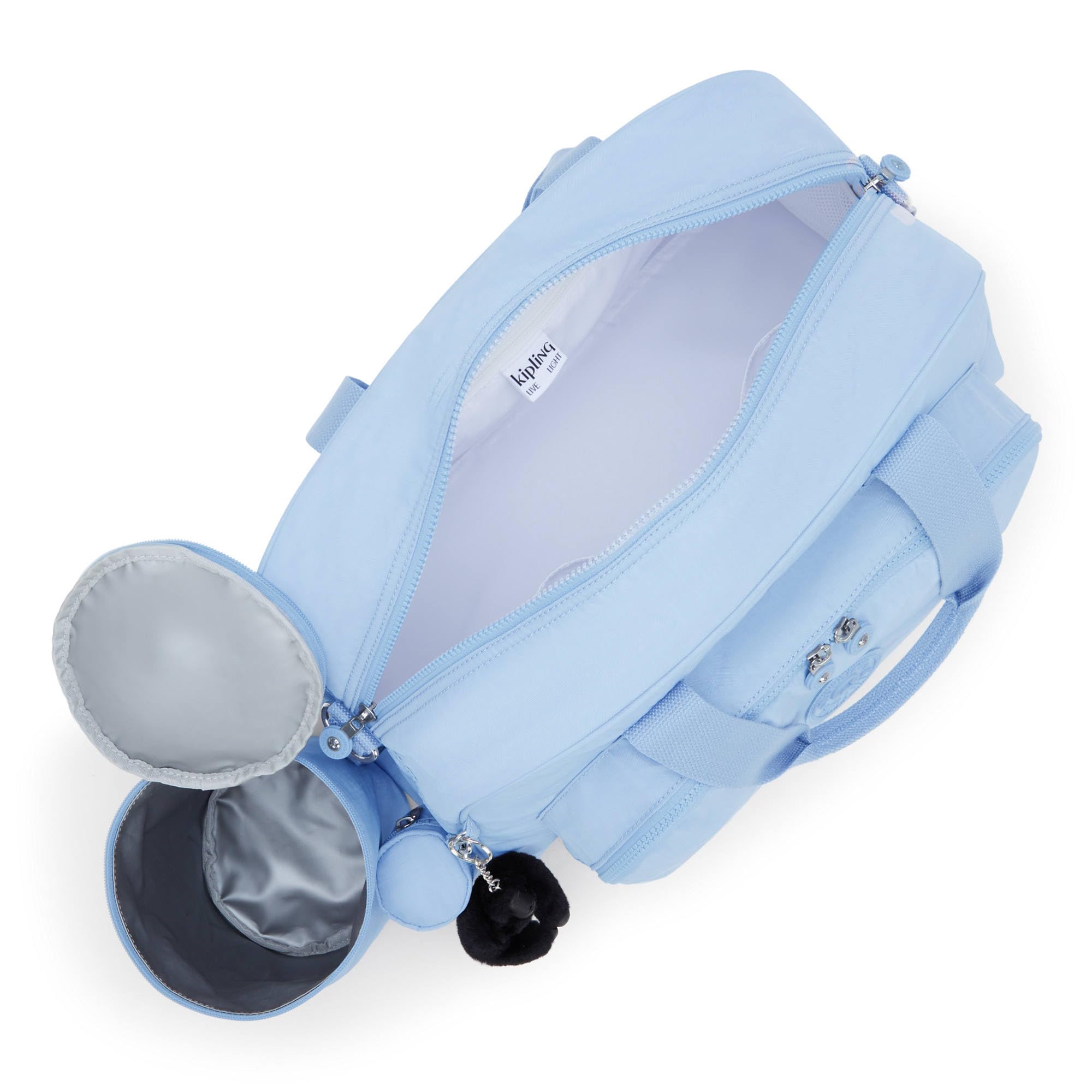 Kipling Camama Diaper Bag - Stylish & Spacious Baby Bag for Moms, Water-Resistant & Lightweight, Perfect for Travel & Daily Use (Cloudy Sky Blue)