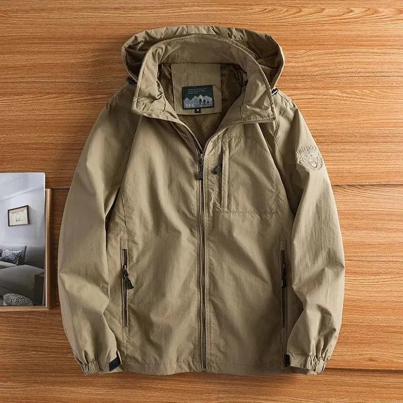 Men's Waterproof Military Windbreaker Jacket - Tactical Outdoor Raincoat for Hiking, Camping & Adventure - Lightweight Windproof Coat for All-Weather Protection
