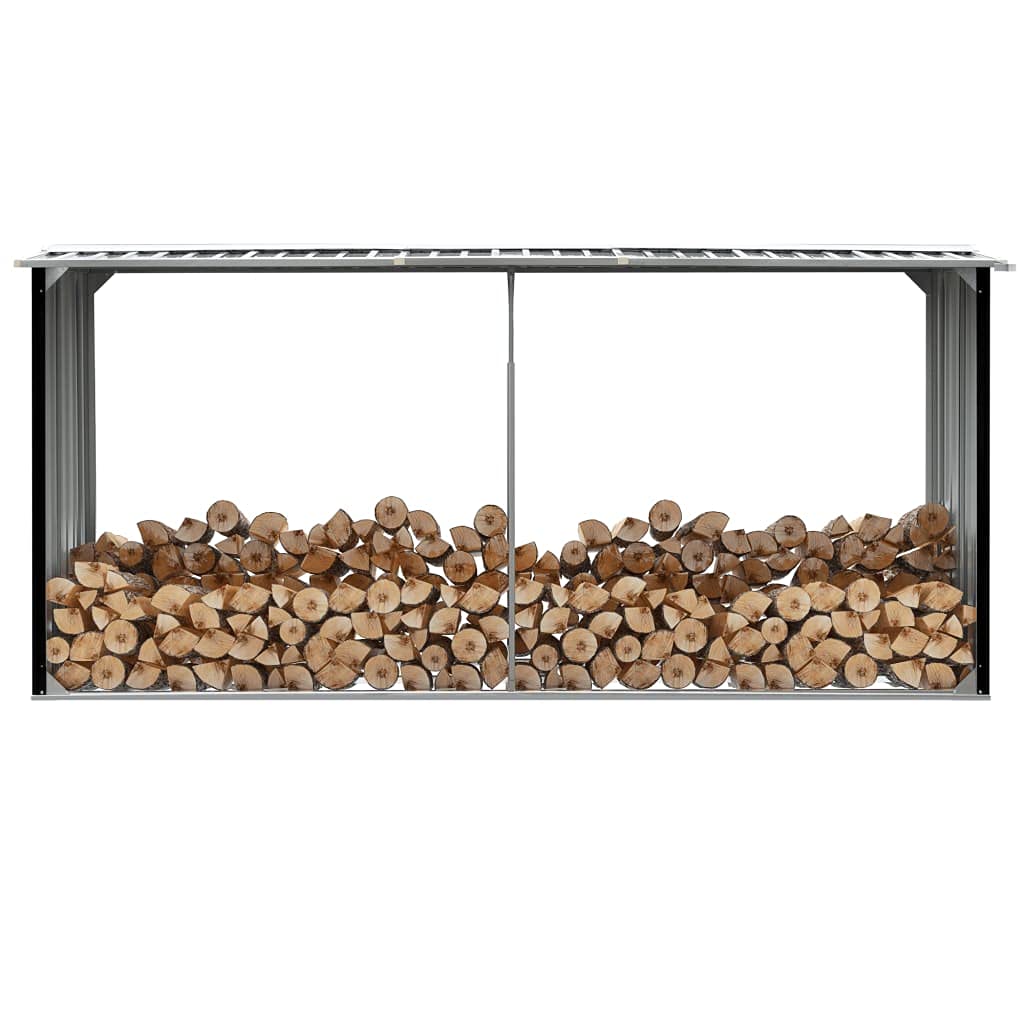 VVLXRIC Galvanized Steel Firewood Storage Shed - 129.9