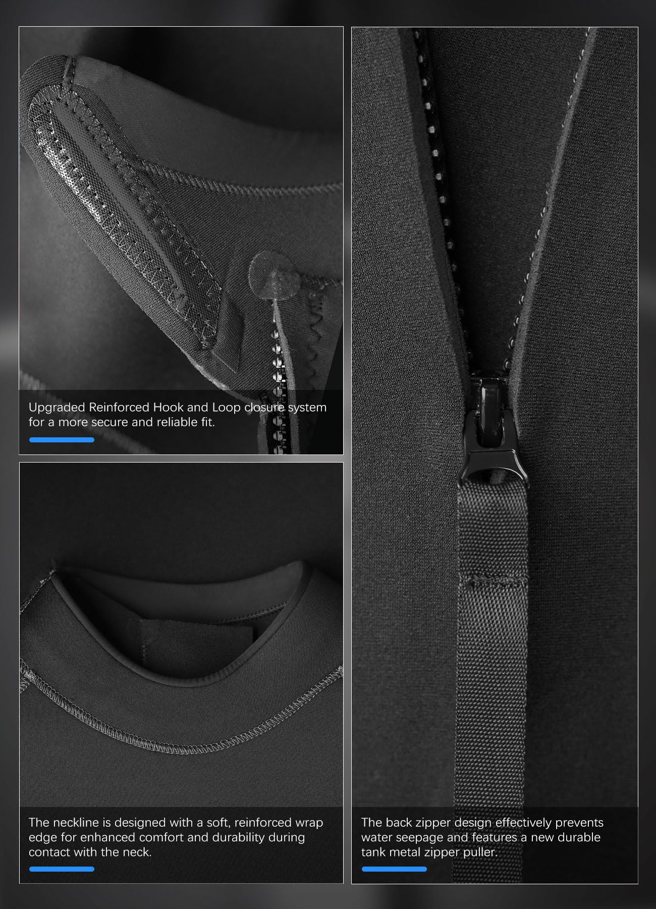 Hevto Men's 5/4/3/2mm Neoprene Full Wetsuit for Cold Water Scuba Diving, Surfing & Swimming | Premium Thermal Protection for Water Sports | Ideal for Ocean Adventures, Snorkeling & Winter Surfing