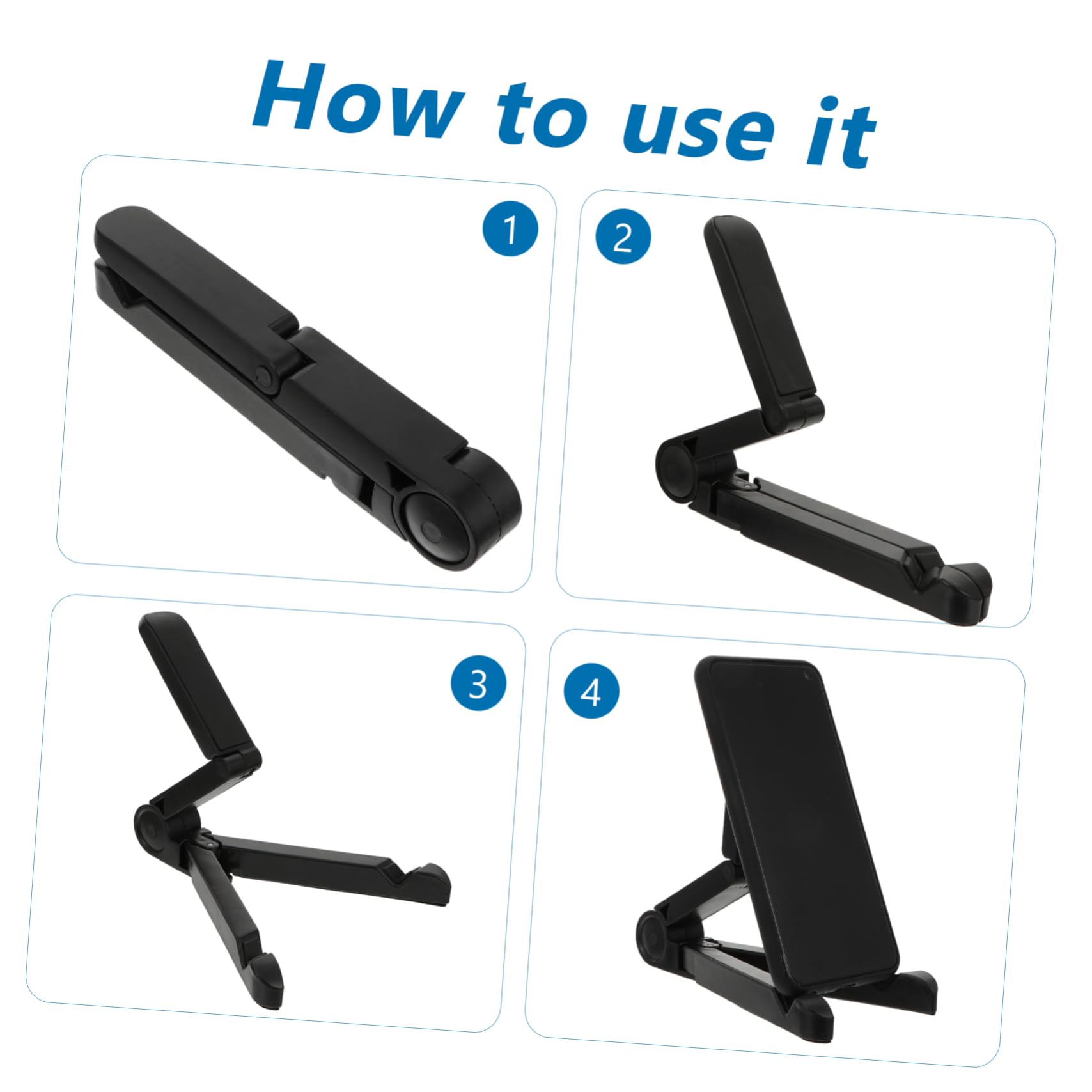 UKCOCO 2-Pack Triangular Folding Tablet Stand - Adjustable Phone Holder for Desk, Table, Bed - Perfect for Watching Videos, Reading, Video Calls & Hands-Free Use