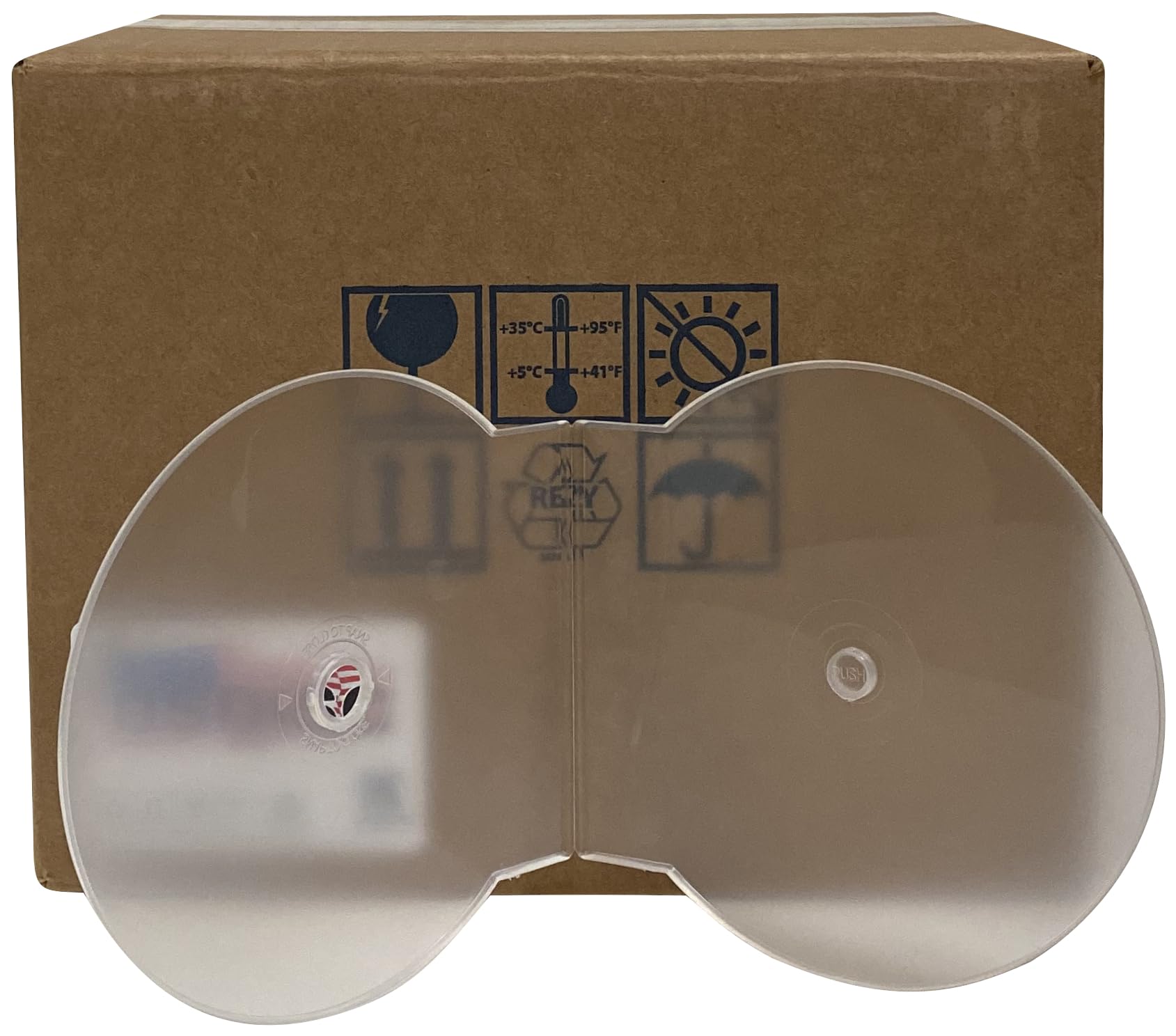 100 Pack Clear Single Disc Clamshell Cases - Durable Economy CD DVD Storage for Retail, Music, Movies & Media Distribution