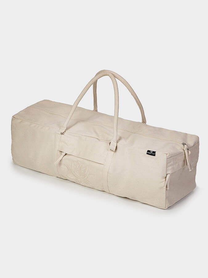GOTS Certified Organic Cotton Yoga Bag - Eco-Friendly Yoga Equipment Storage for Studio & Travel - Perfect for Yoga Mats, Blocks, and Accessories