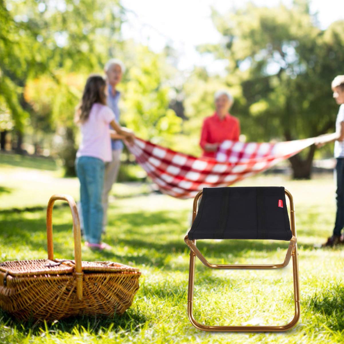 BESPORTBLE Portable Folding Camping Chair - Lightweight Outdoor Stool for BBQ, Fishing, Hiking & Picnics | Compact Foldable Design for Easy Storage & Travel