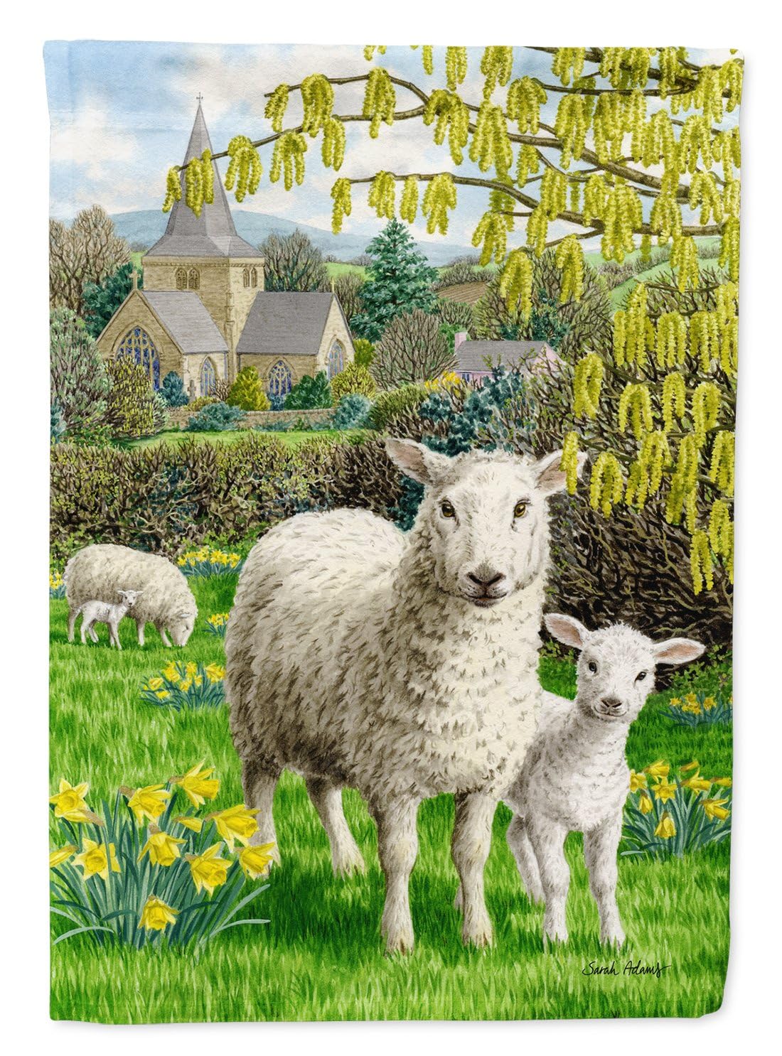 Caroline's Treasures Multicolor Sheep Garden Flag - Decorative Yard Banner for Mailbox, Patio, Flower Beds & Outdoor Decor | Perfect for Seasonal Home & Garden Display