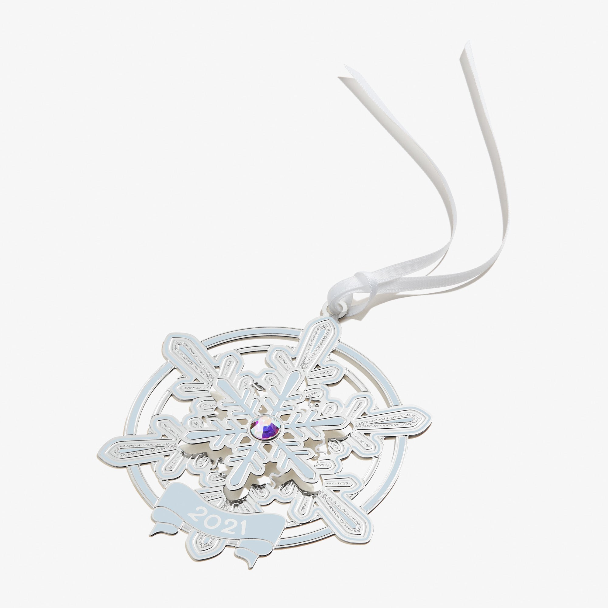 2021 Holiday Snowflake Ornament - Christmas Tree Decorations, Winter Party Favors, Festive Home Decor for Xmas Celebrations & Seasonal Gifts