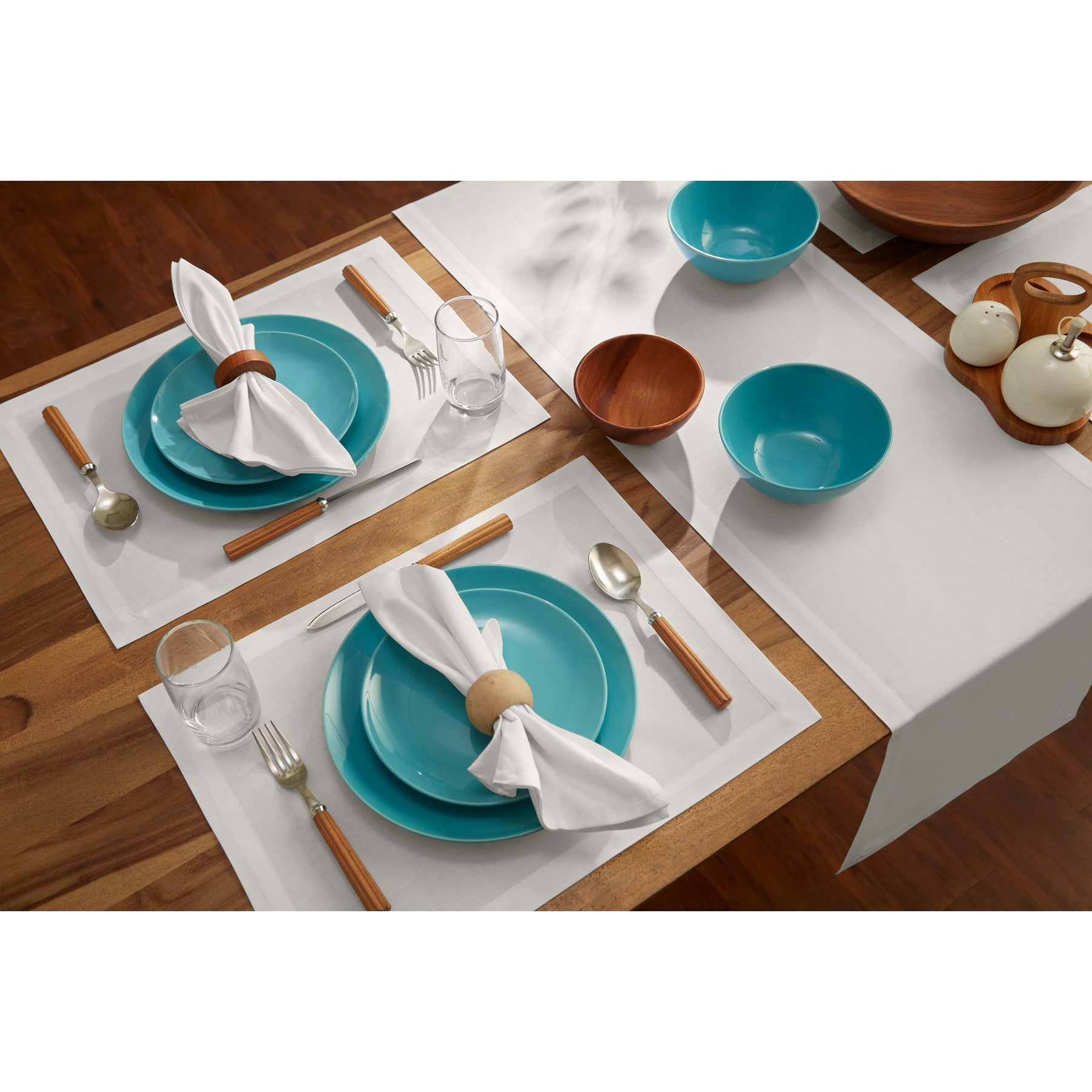 Premium Cotton Linen Placemats Set of 6 - Natural Woven Table Mats for Dining, Kitchen, and Party Decor - Eco-Friendly & Washable Table Setting Accessories