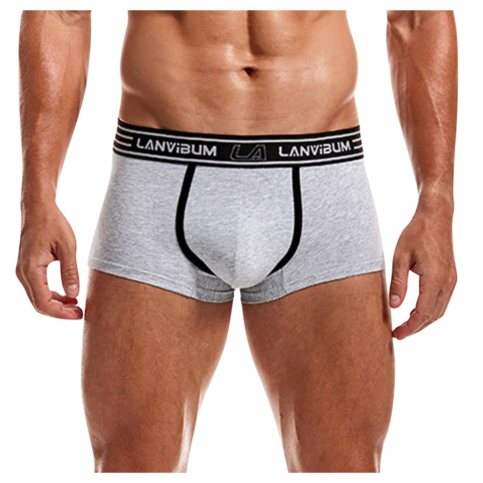 Sexy Men's Boxer Shorts - Breathable Cotton Underwear for Casual Wear & Sleep - Solid Color Men's Underpants - Perfect for Everyday Comfort, Gym & Lounge