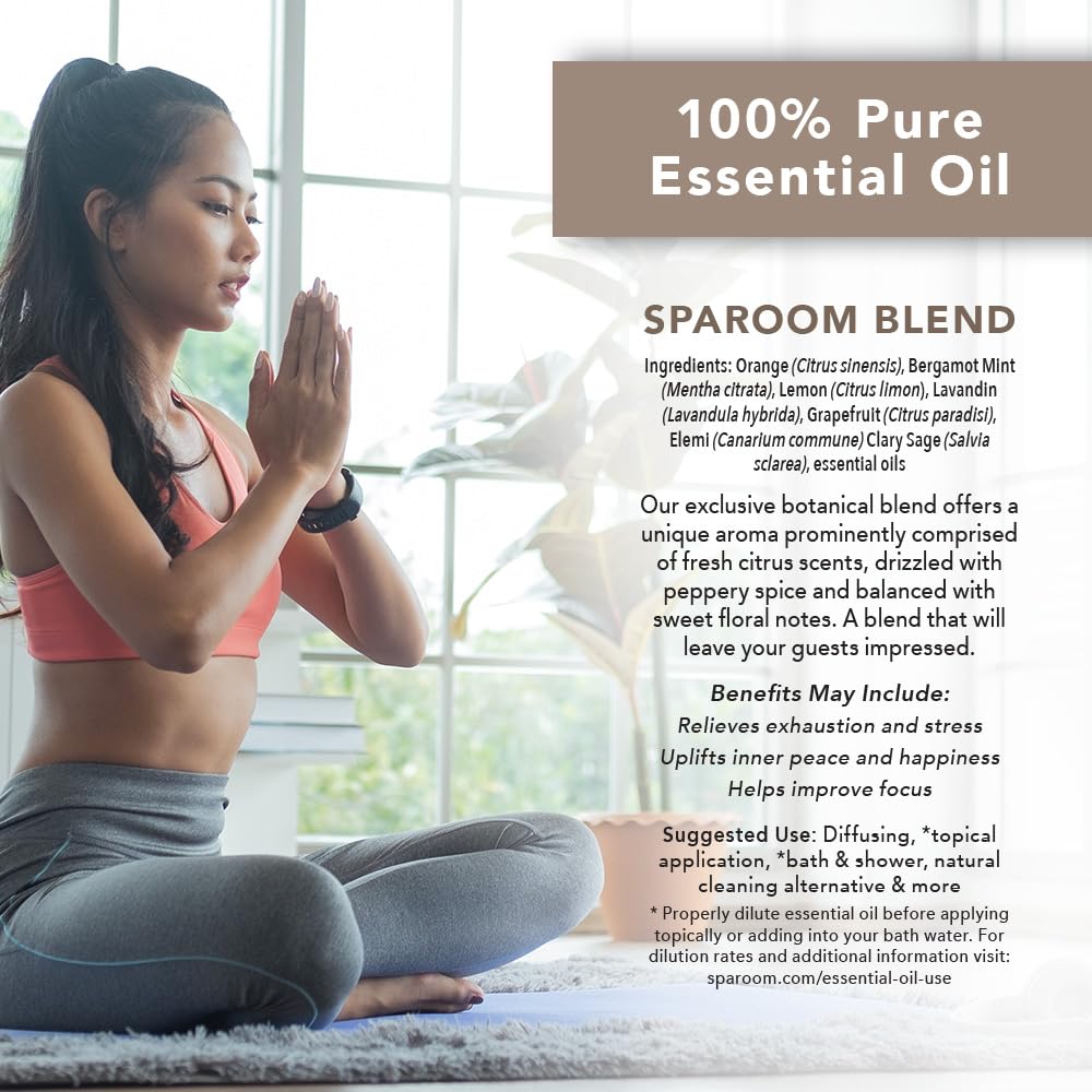 SpaRoom 100% Pure Undiluted Essential Oil - Tranquil Blend Aromatherapy Oil, 10 mL for Relaxation, Stress Relief & Home Spa