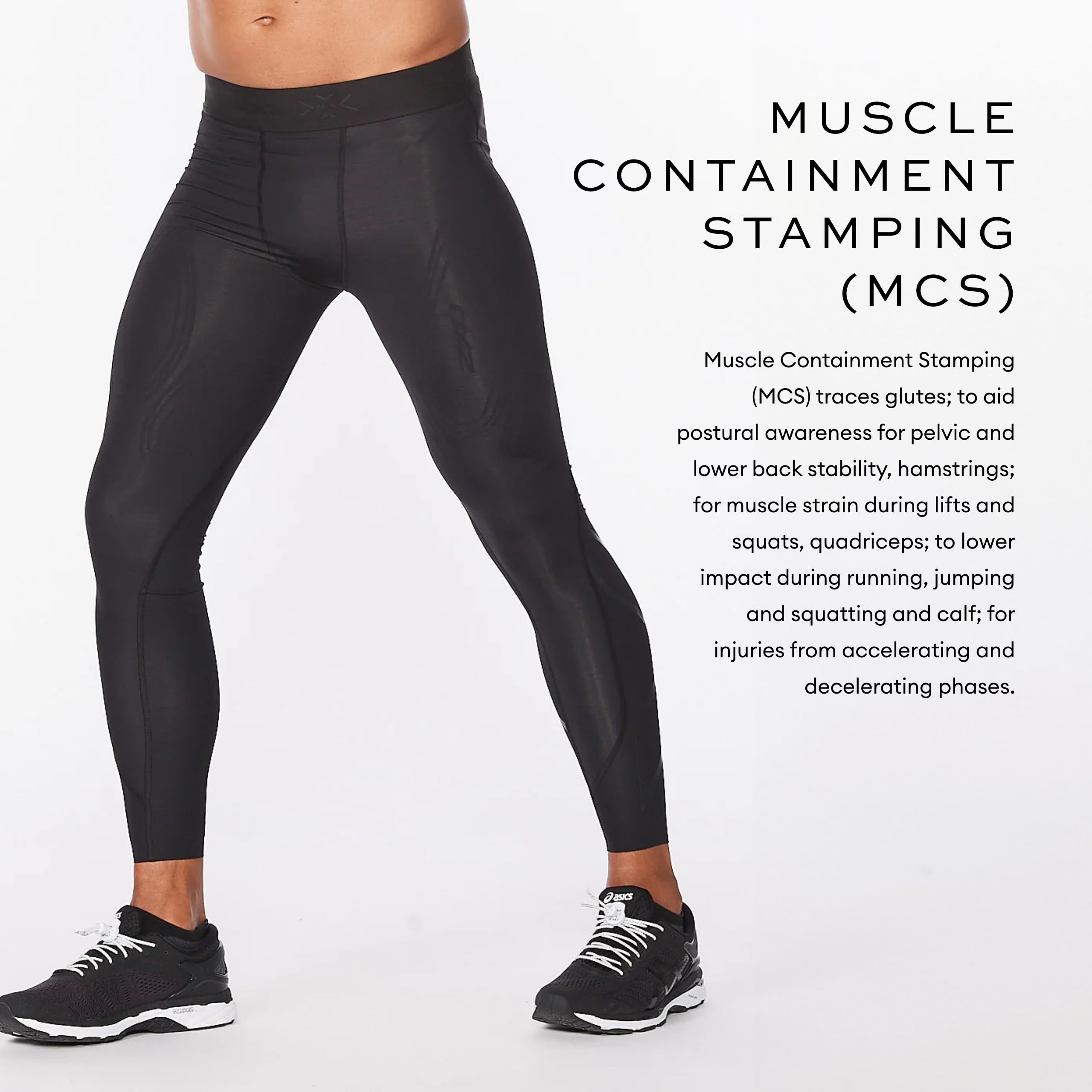 2XU Men's Force Compression Tights - High Performance Workout Leggings for Running, Cycling & Training - Muscle Support & Recovery Activewear