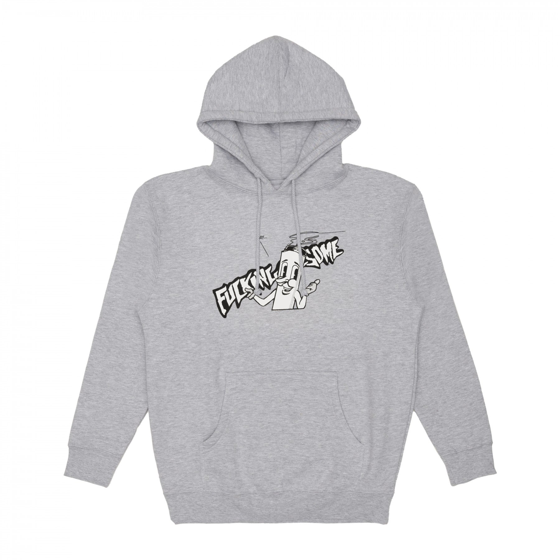 Awesome Cig Man Hoodie - Heather Grey Pullover Sweatshirt for Men | Streetwear Fashion, Casual Wear & Urban Style