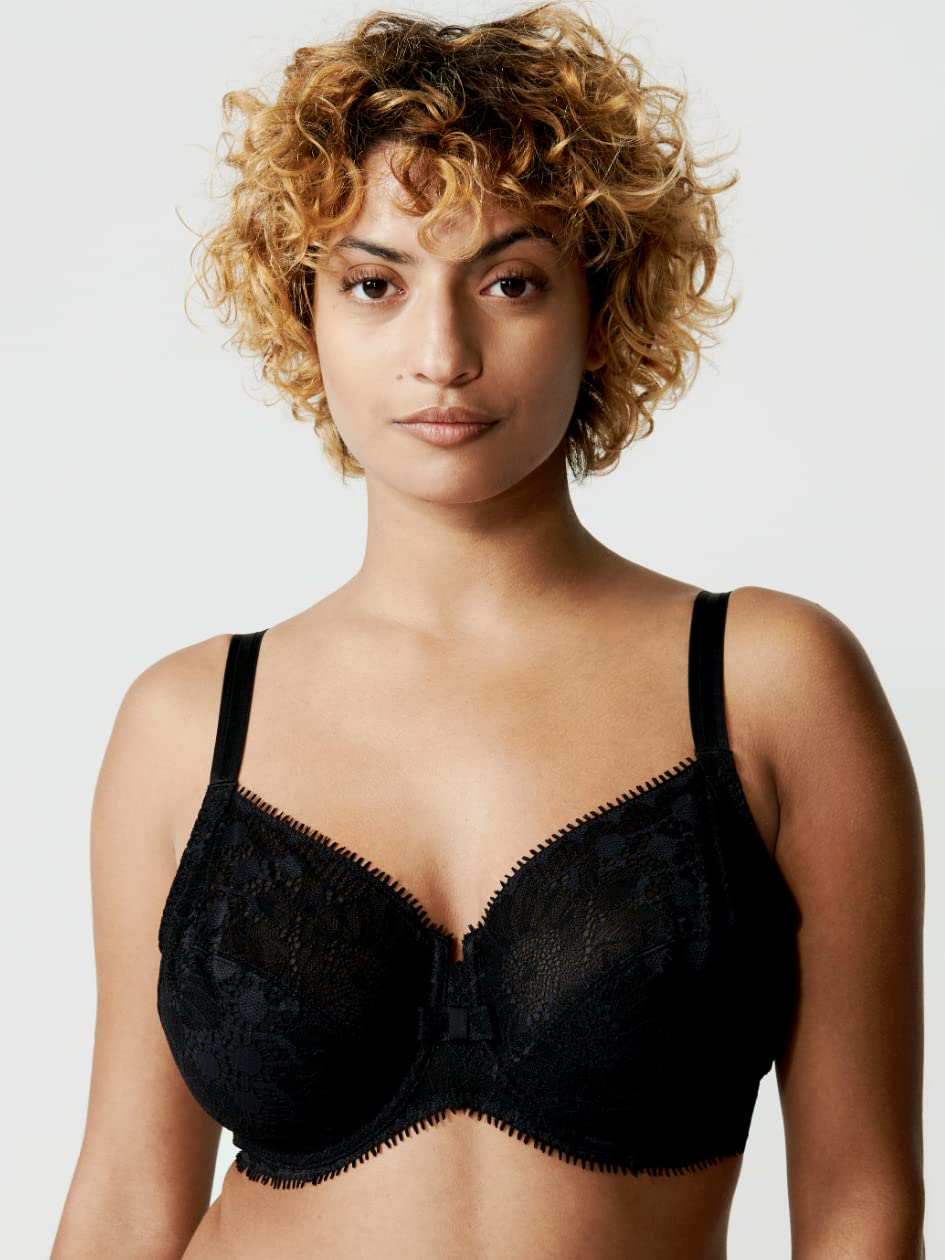 Chantelle Women's Unlined Full Coverage Bra for Day to Night Wear - Black, 38G US - Perfect for Work, Date Night & Everyday Comfort