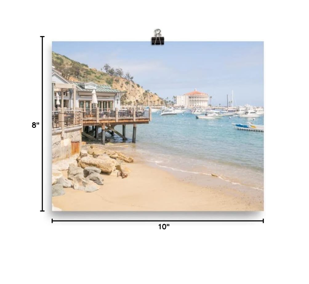 8x10 Inch Catalina Island Wall Art Print - Unframed Photo Paper Poster of Avalon Bay, California | Perfect Gift for Women & Men, Home & Office Decor for Living Room, Bedroom, or Beach House
