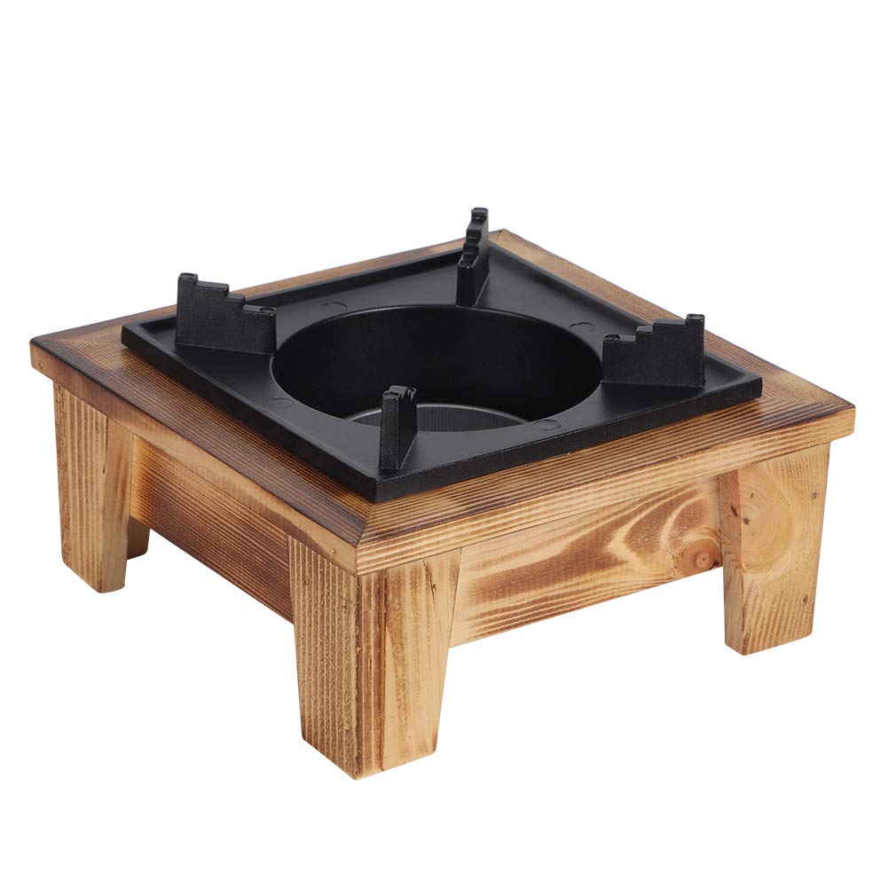 Portable Camping Fire Pit with Wooden Shelf & Alcohol Box - Outdoor Wood Stove for BBQ, Picnics & Backyard Cooking | Perfect for Camping, Hiking & Beach Parties