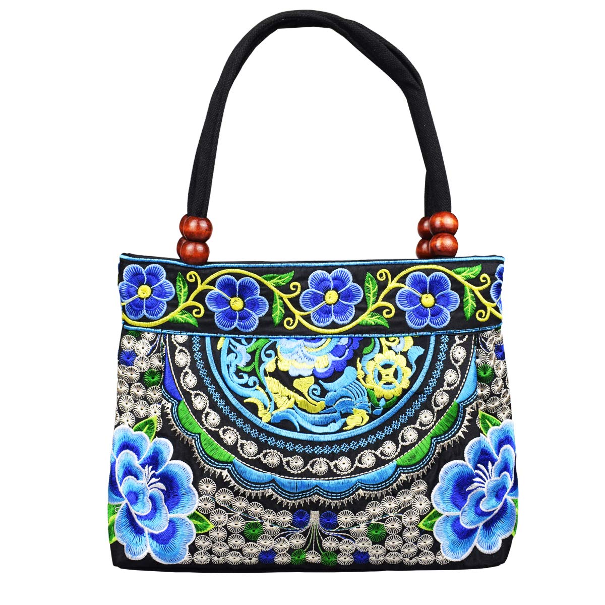 Vintage Embroidered Floral Hobo Tote Bag for Women - Stylish Shoulder Handbag Perfect for Casual Outings, Travel & Everyday Use