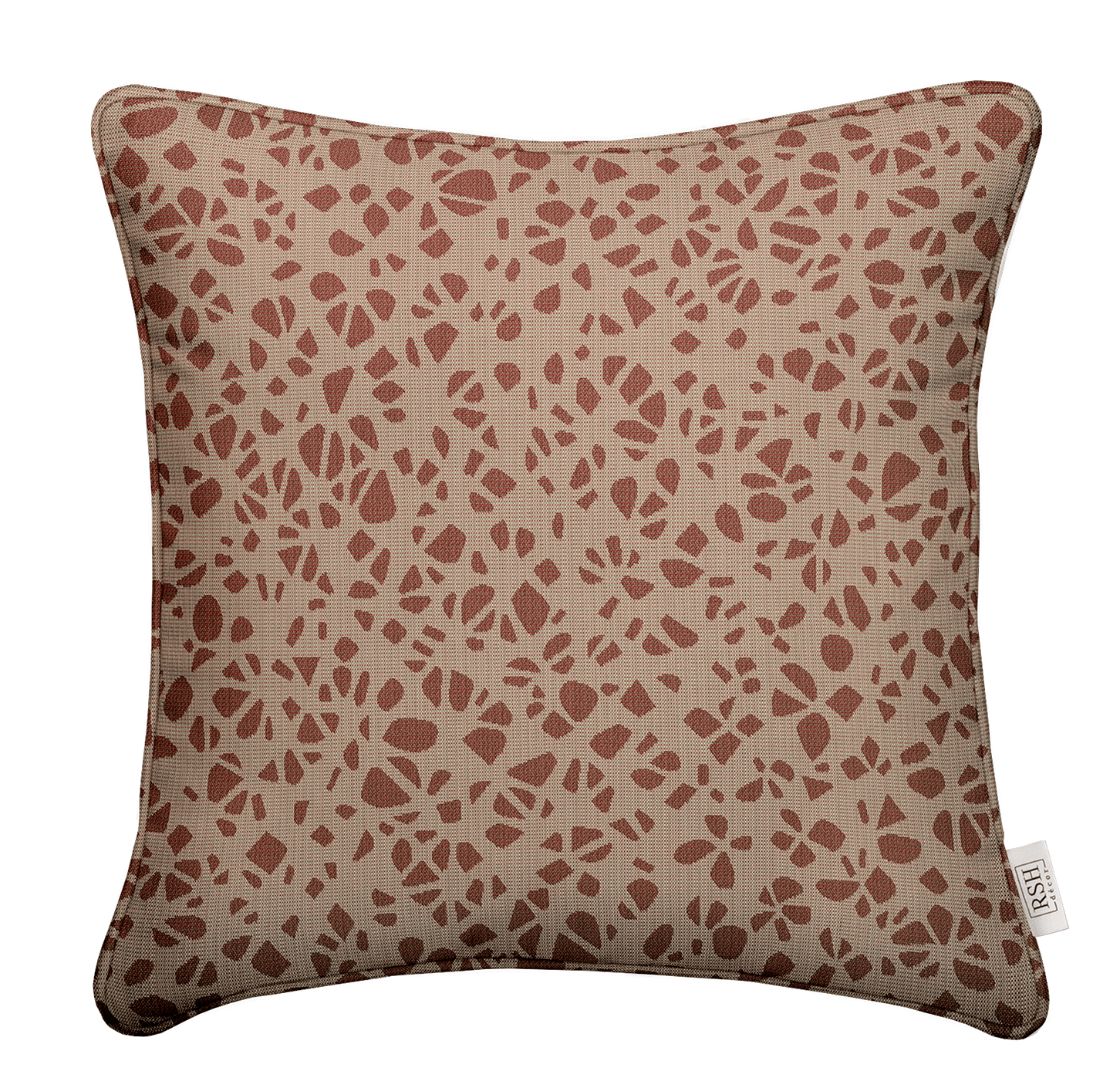 Outdura Bedrock Tamale Designer Square Throw Pillow - Stylish Decorative Cushion for Sofa, Bed & Home Decor