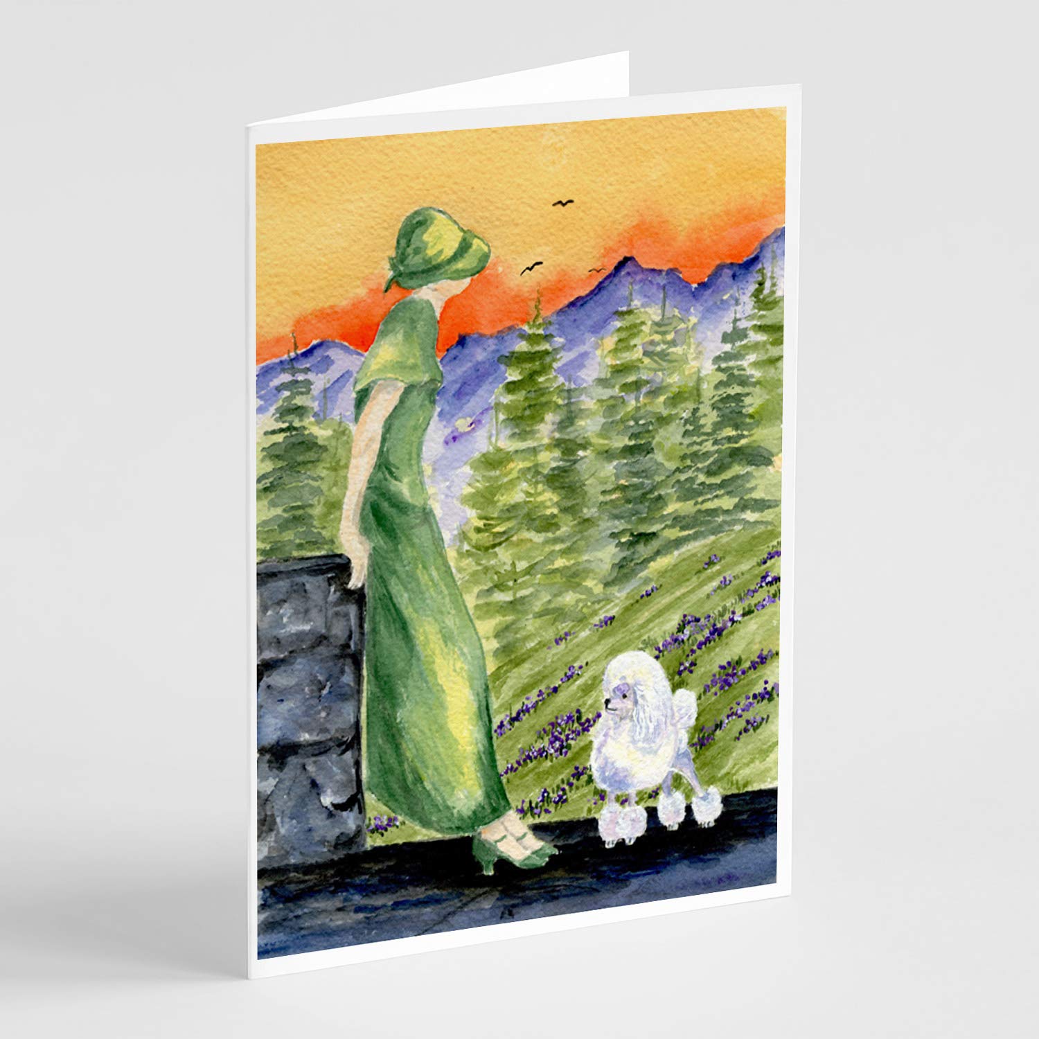 Poodle Greeting Cards and Envelopes - Pack of 8 Blank A7 Size (5x7) Note Cards for Birthdays, Thank You Notes & Special Occasions | Whimsical Dog Lover Stationery