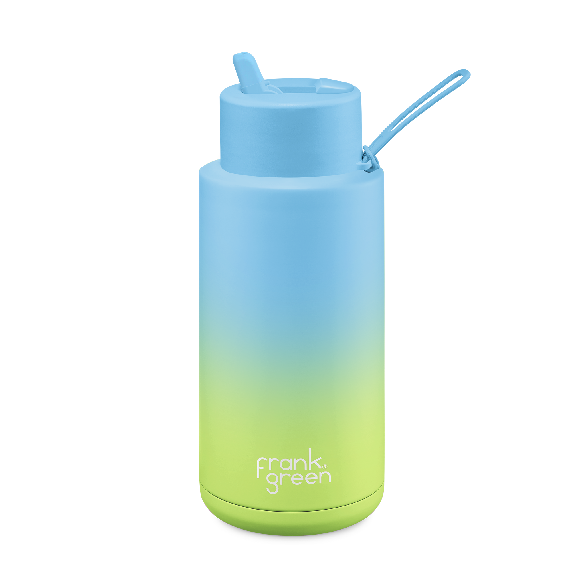 Gradient Ceramic Reusable Water Bottle 34oz (1000ml) - Eco-Friendly Travel & Gym Bottle for Hot & Cold Beverages