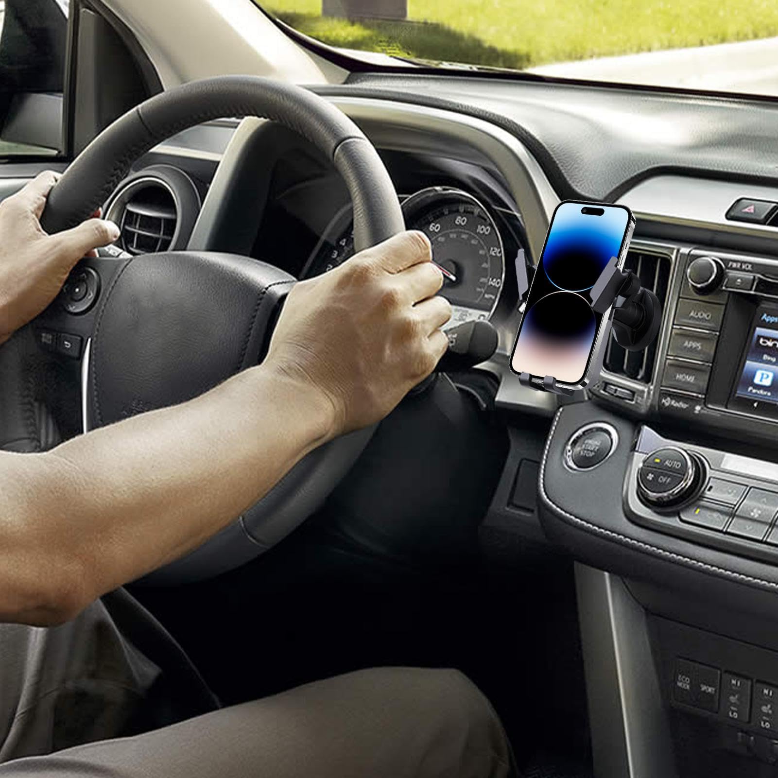 360° Rotating Air Vent Phone Holder - Adjustable Non-Slip Car Mount for Travel & Commuting