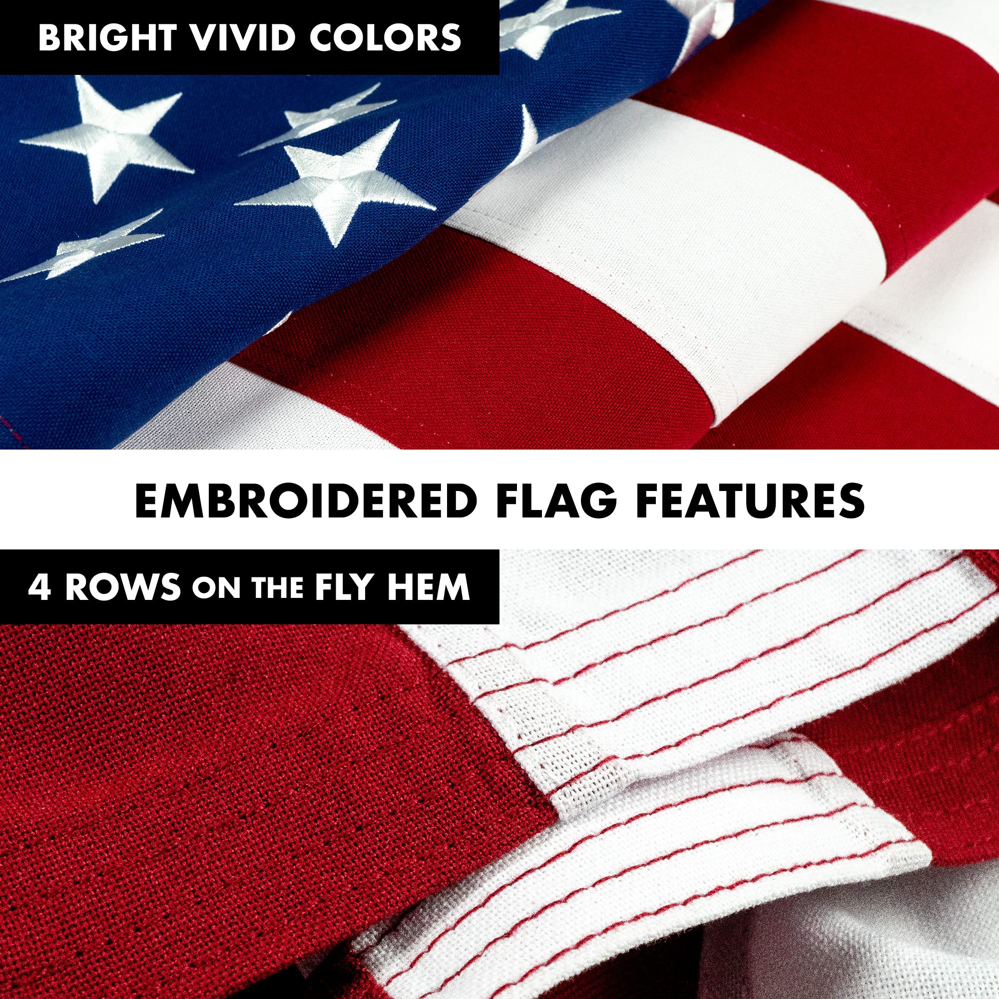 5FT Spinning Flagpole with 2x3FT American Flag - Heavy Duty Aluminum Pole, Brass Grommets & Durable Polyester Fabric for Outdoor Use - Perfect for Homes, Gardens, and Patriotic Events