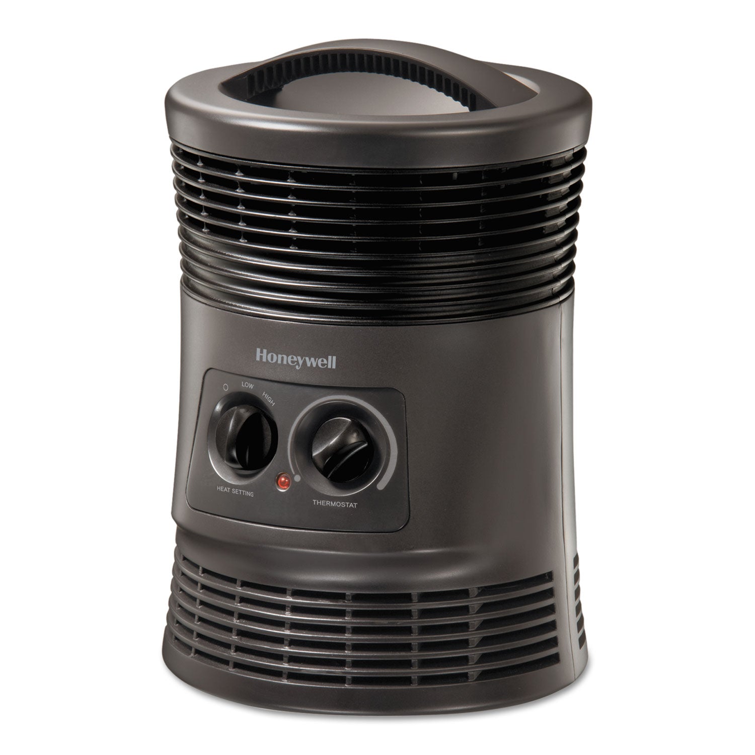 360° Surround Fan Forced Heater with Adjustable Thermostat - 9x9x12 Inches, Space Saving Portable Electric Heater for Home, Office & Bedroom - Quiet & Energy Efficient in Gray