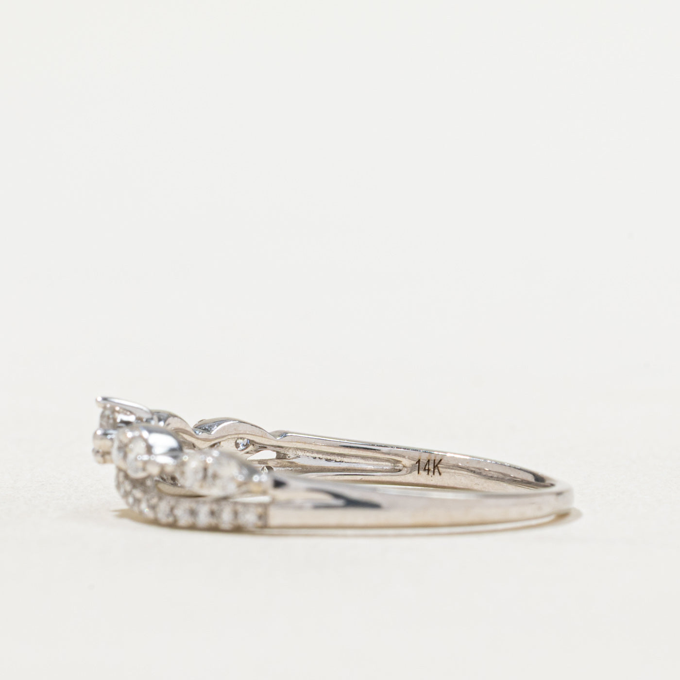 0.31ctw Diamond Accent Contour Wedding Band Ring - Size 9.25 | Elegant Stackable Ring for Bridal Jewelry & Anniversary Gifts | Perfect for Engagement, Proposal & Special Occasions